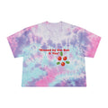 Tie-Dye Crop Tee — "Kissed by the Sun & You" Floral Thank You Top