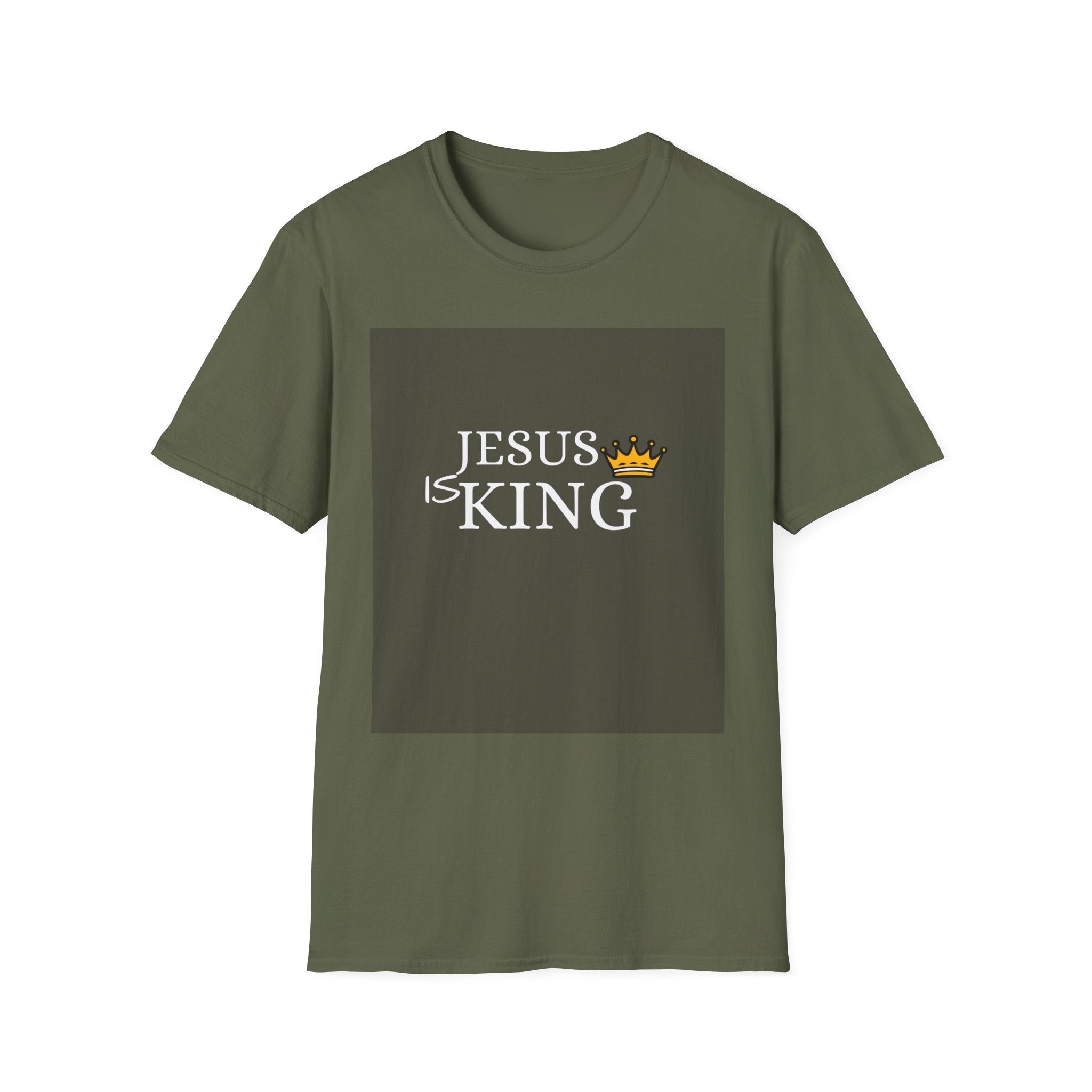 Jesus Is King T-Shirt — Christian Faith Tee with Crown Graphic