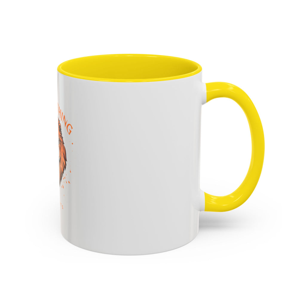 Fear Nothing Lion Accent Coffee Mug — Inspirational No Limits Motivational Gift