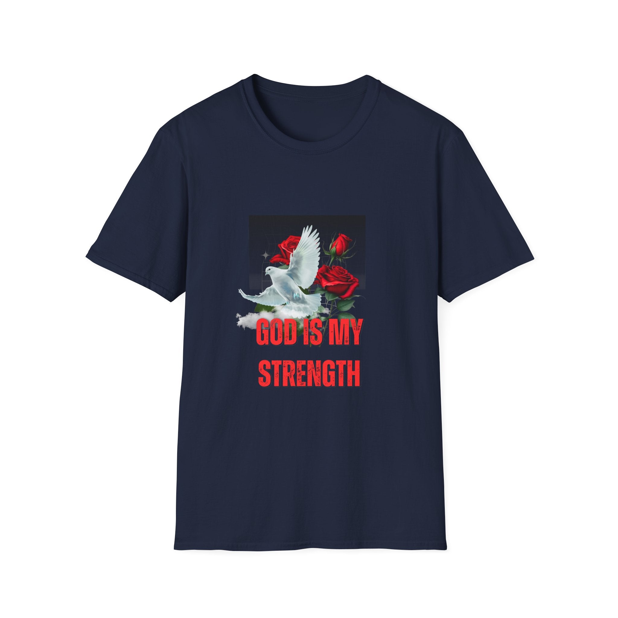 God Is My Strength T-Shirt — Floral Faith Graphic Tee