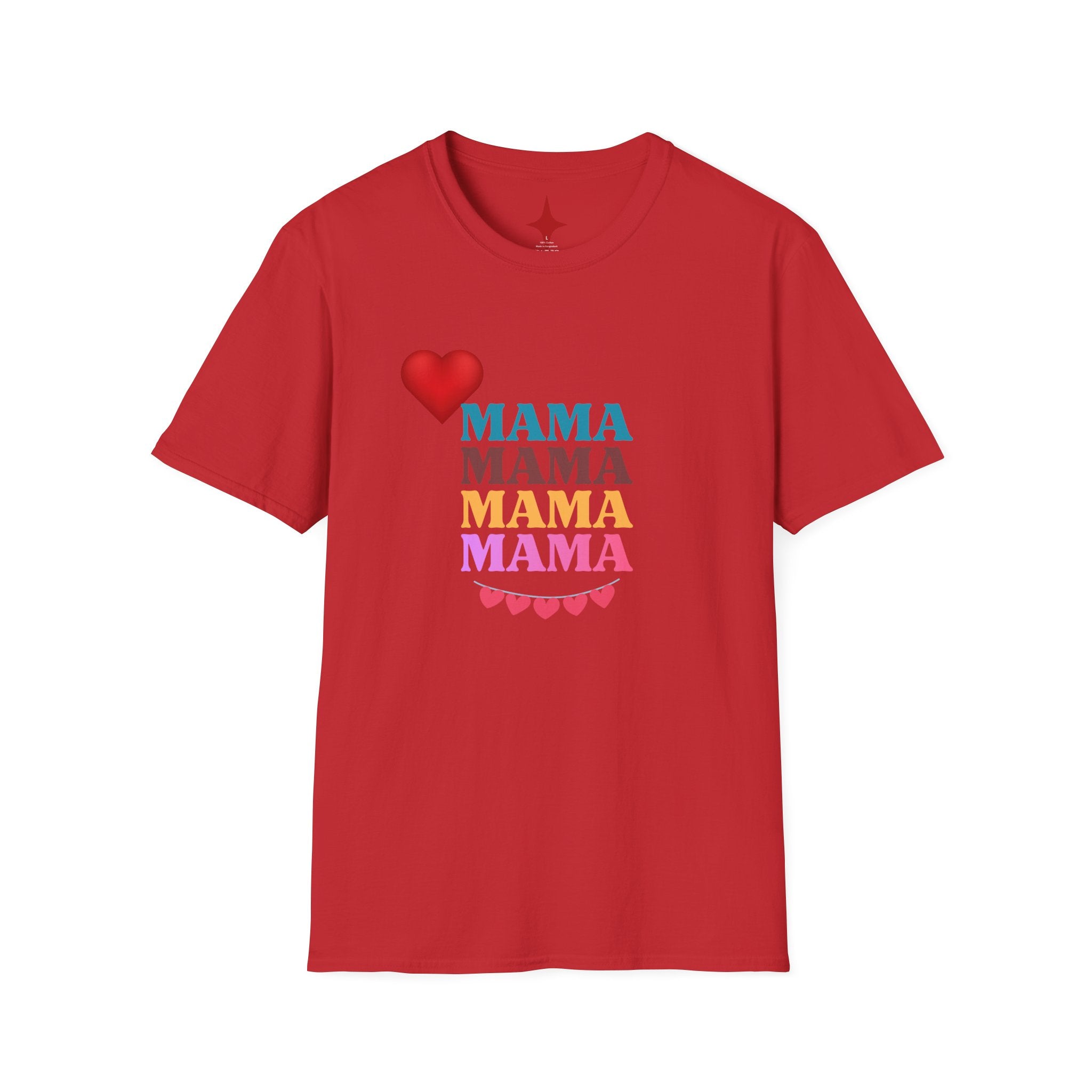 Mama Stack Heart T-Shirt — Colorful 'MAMA' Mother's Day Tee