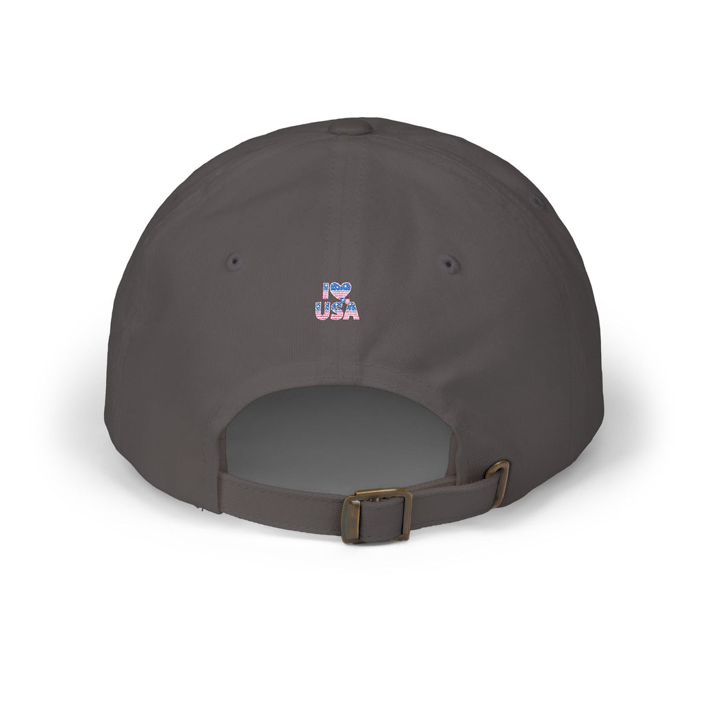 Patriotic USA Dad Cap — Small American Flag Embroidered Baseball Hat