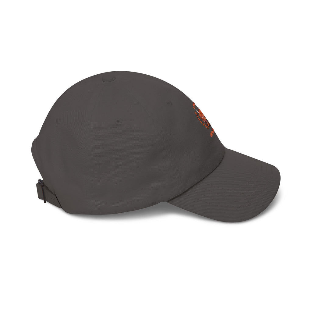 Dragon Emblem Dad Cap — Vintage Orange Floral Crest Hat