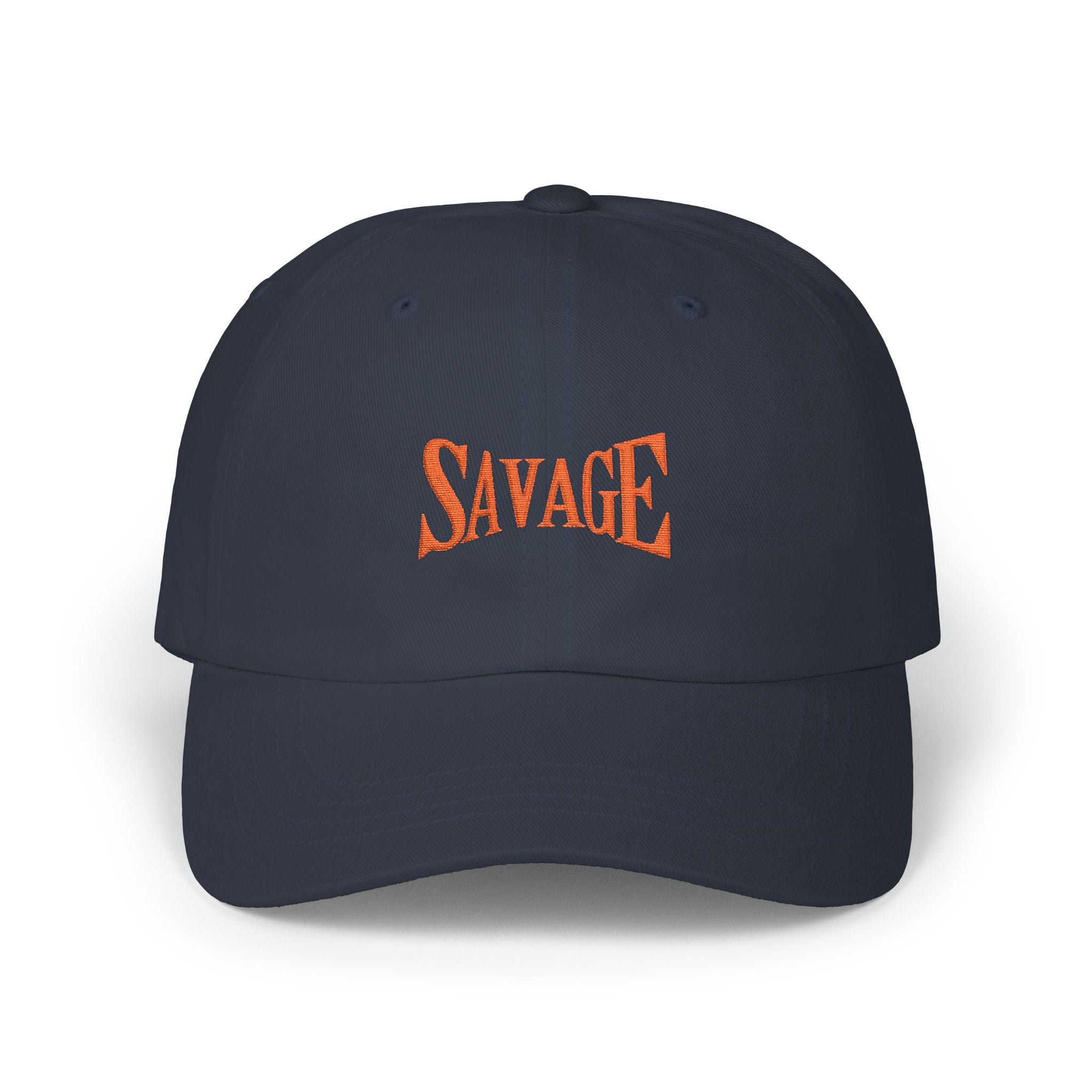 Savage Embroidered Dad Cap - White Casual Baseball Hat