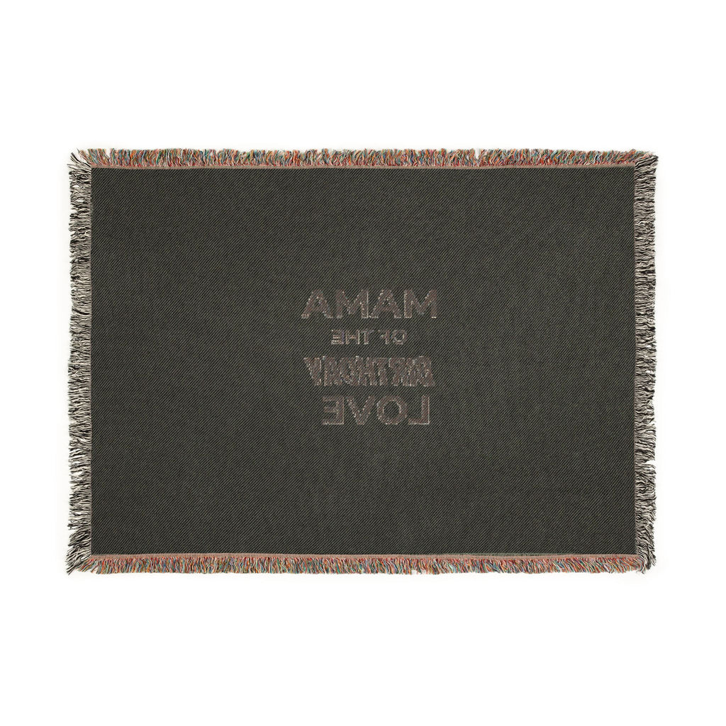 Mama of the Birthday Love Woven Blanket — Cozy Mom Gift
