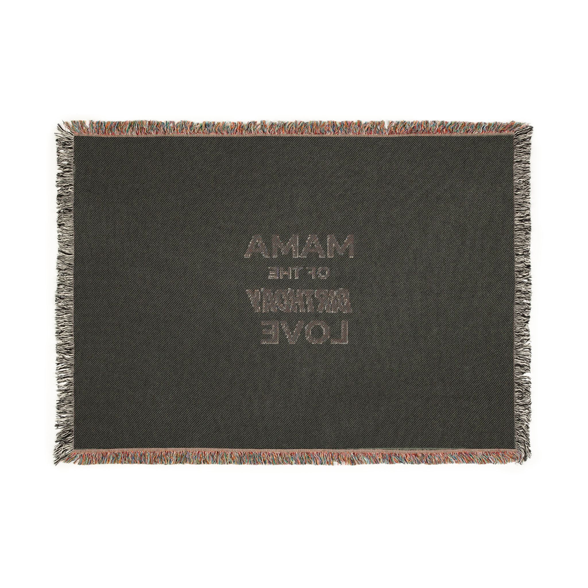 Mama of the Birthday Love Woven Blanket — Cozy Mom Gift