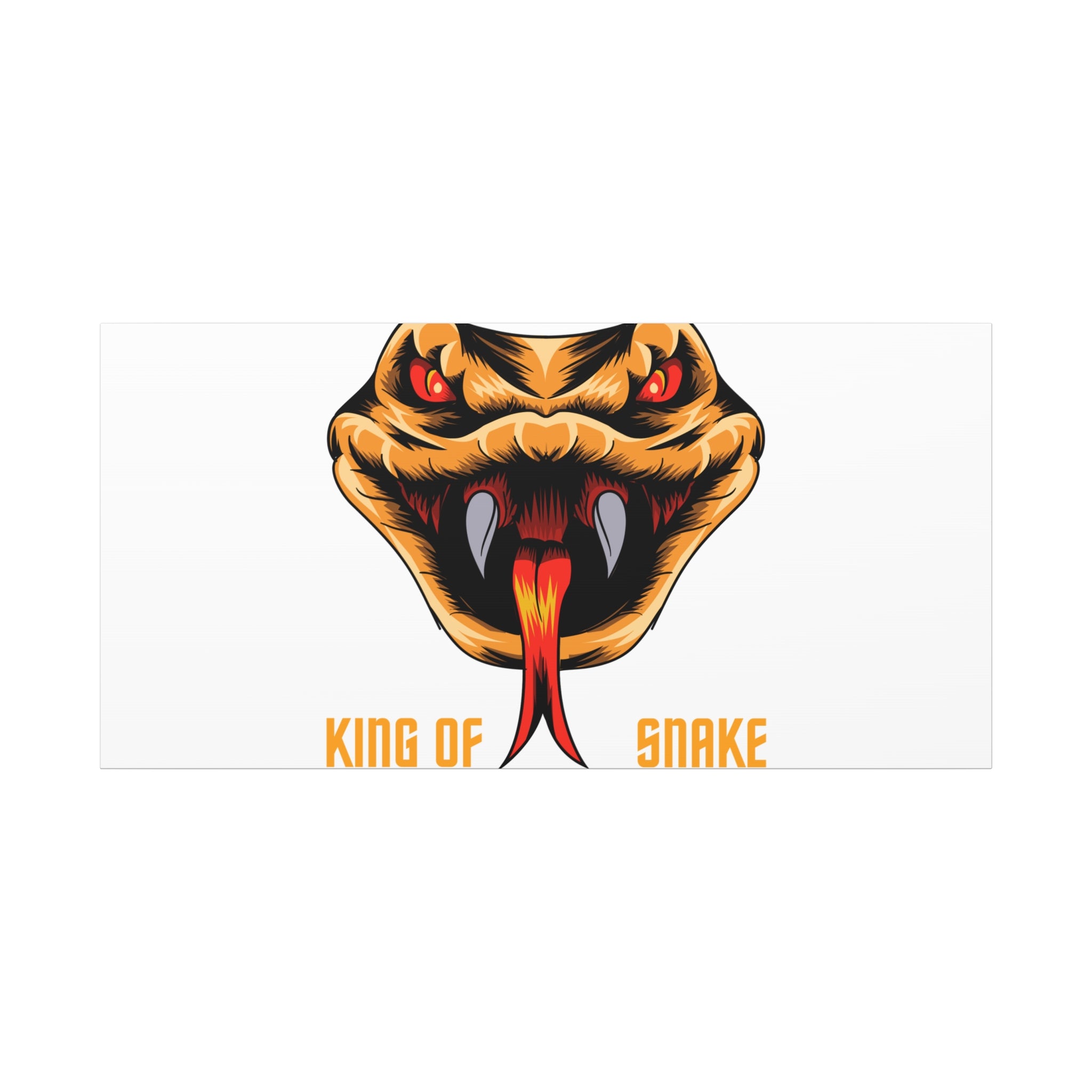 Snake Canvas Wall Art – "King of Snake" Fierce Cobra Head Matte Stretched Print