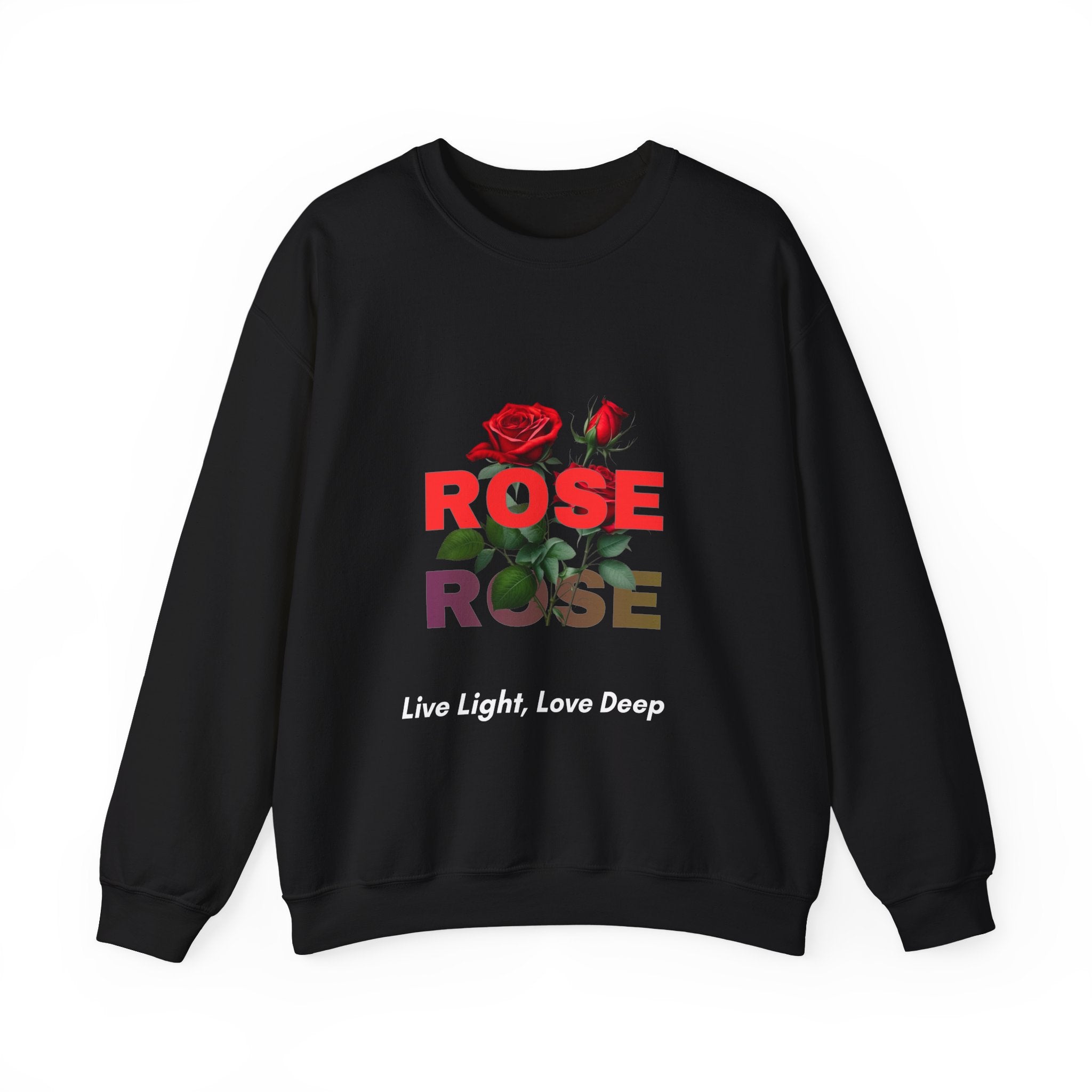 Rose Graphic Sweatshirt - Red Rose Floral Crewneck