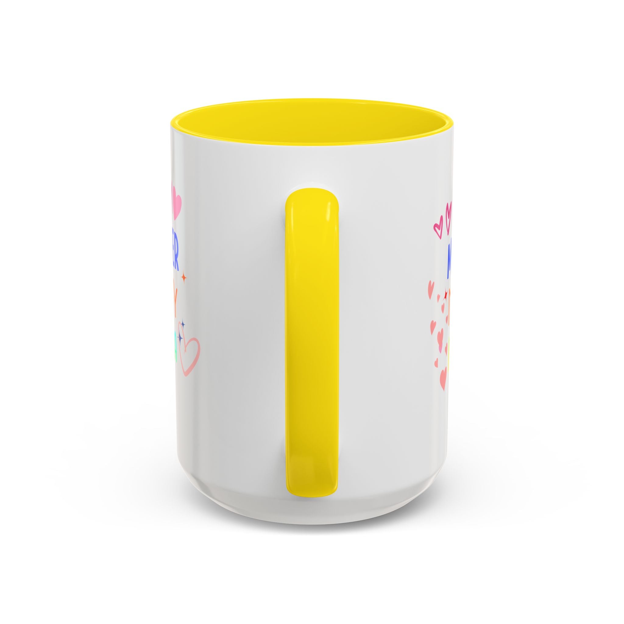 Mother/Mom Rainbow Accent Coffee Mug — 'Mom Mother Mommy Mama' Gift for Mother's Day