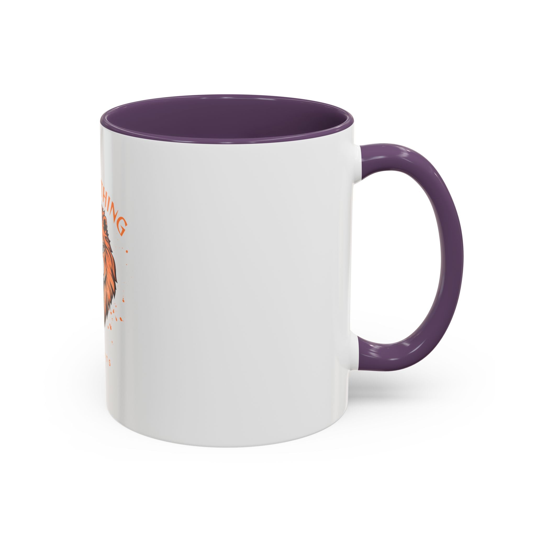 Fear Nothing Lion Accent Coffee Mug — Inspirational No Limits Motivational Gift