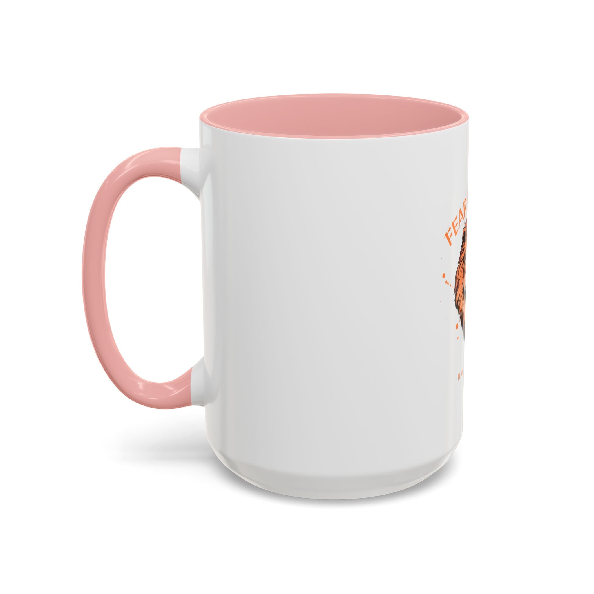 Fear Nothing Lion Accent Coffee Mug — Inspirational No Limits Motivational Gift
