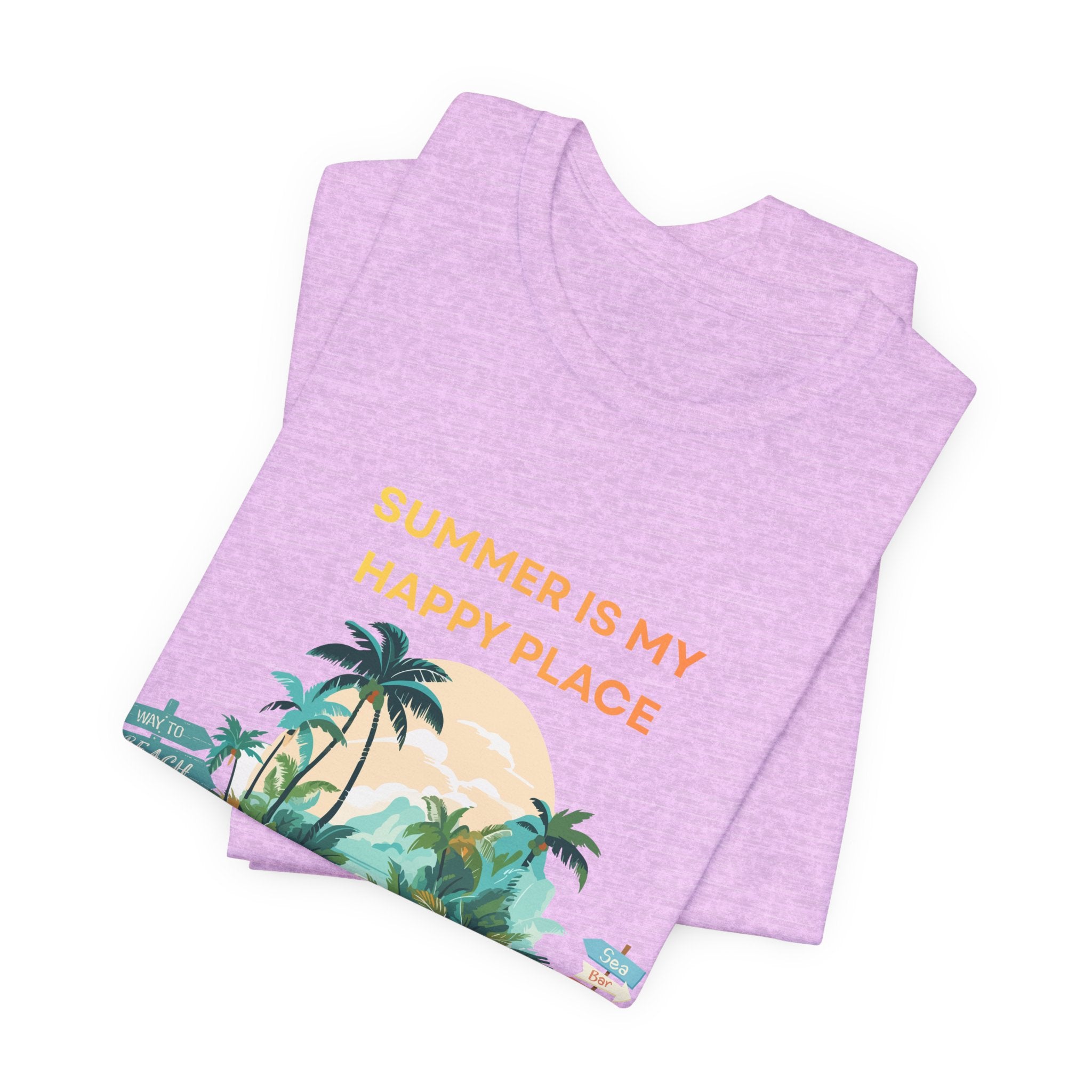 Summer Vibes Beach T-Shirt - "Summer Is My Happy Place" Graphic Tee
