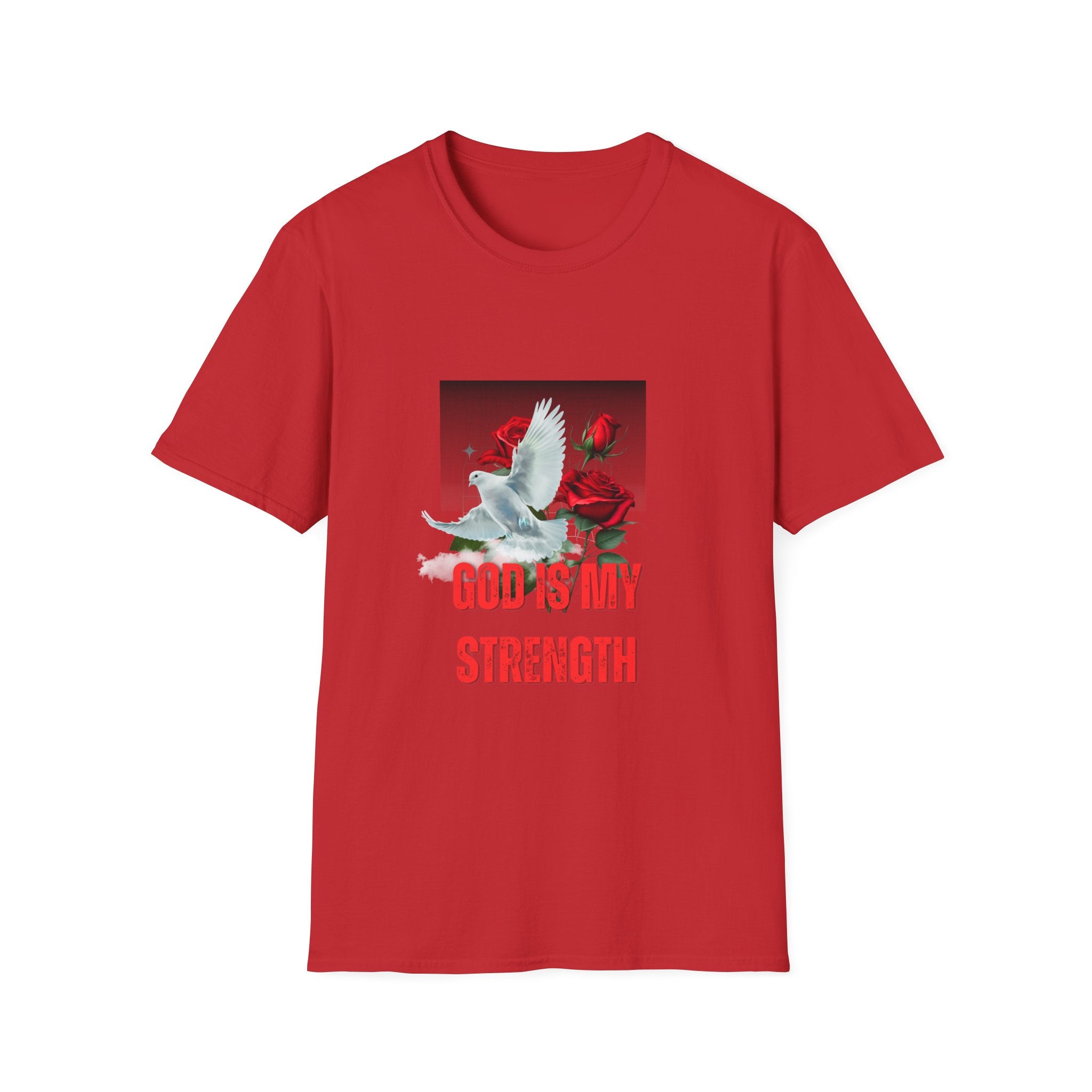 God Is My Strength T-Shirt — Floral Faith Graphic Tee