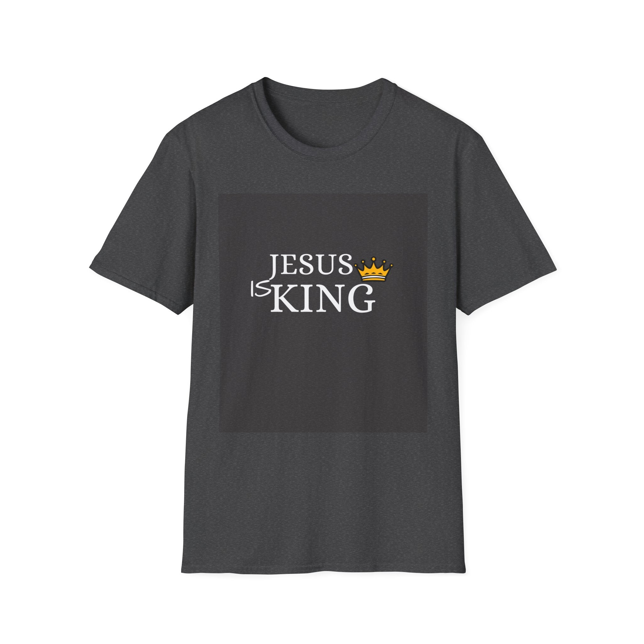 Jesus Is King T-Shirt — Christian Faith Tee with Crown Graphic