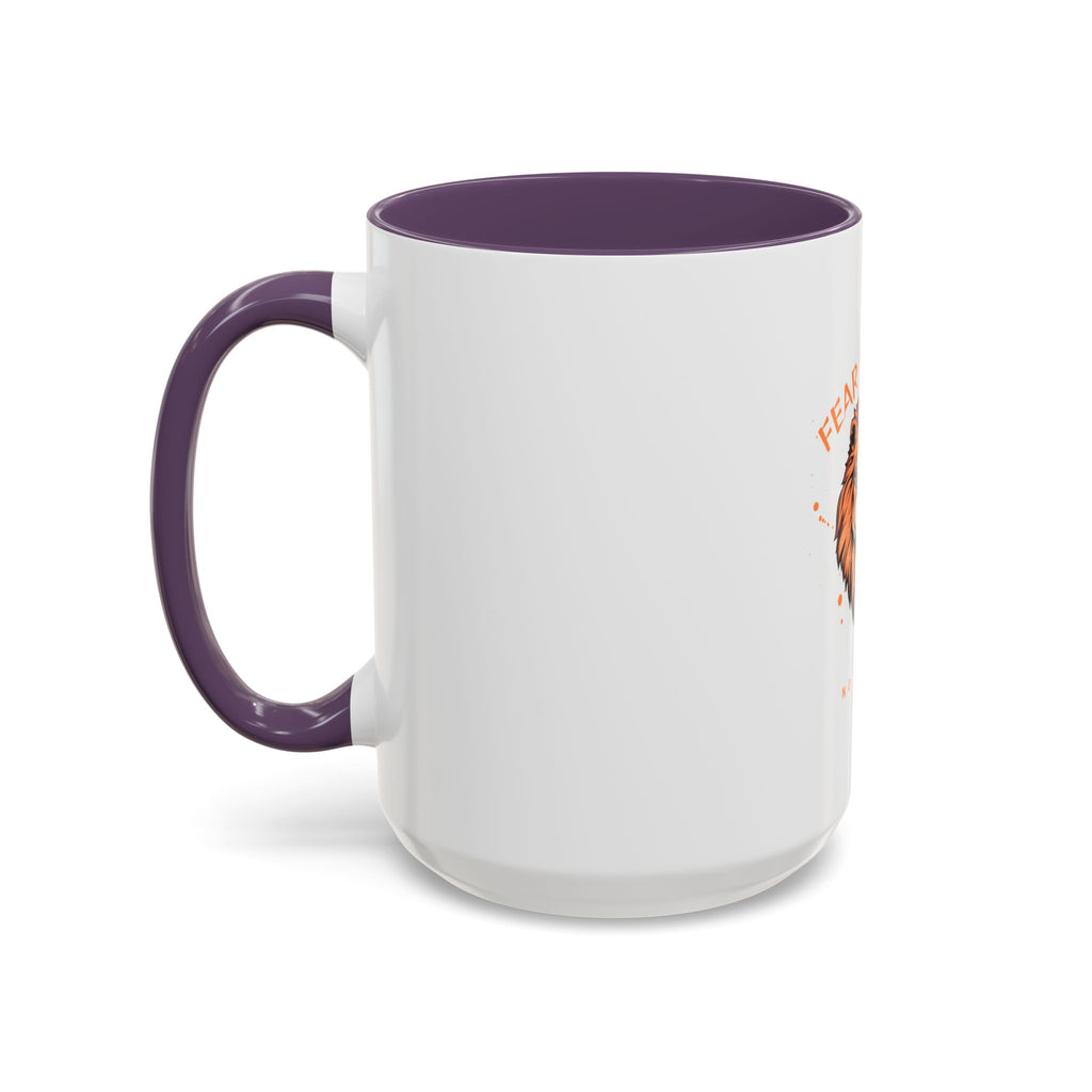Fear Nothing Lion Accent Coffee Mug — Inspirational No Limits Motivational Gift