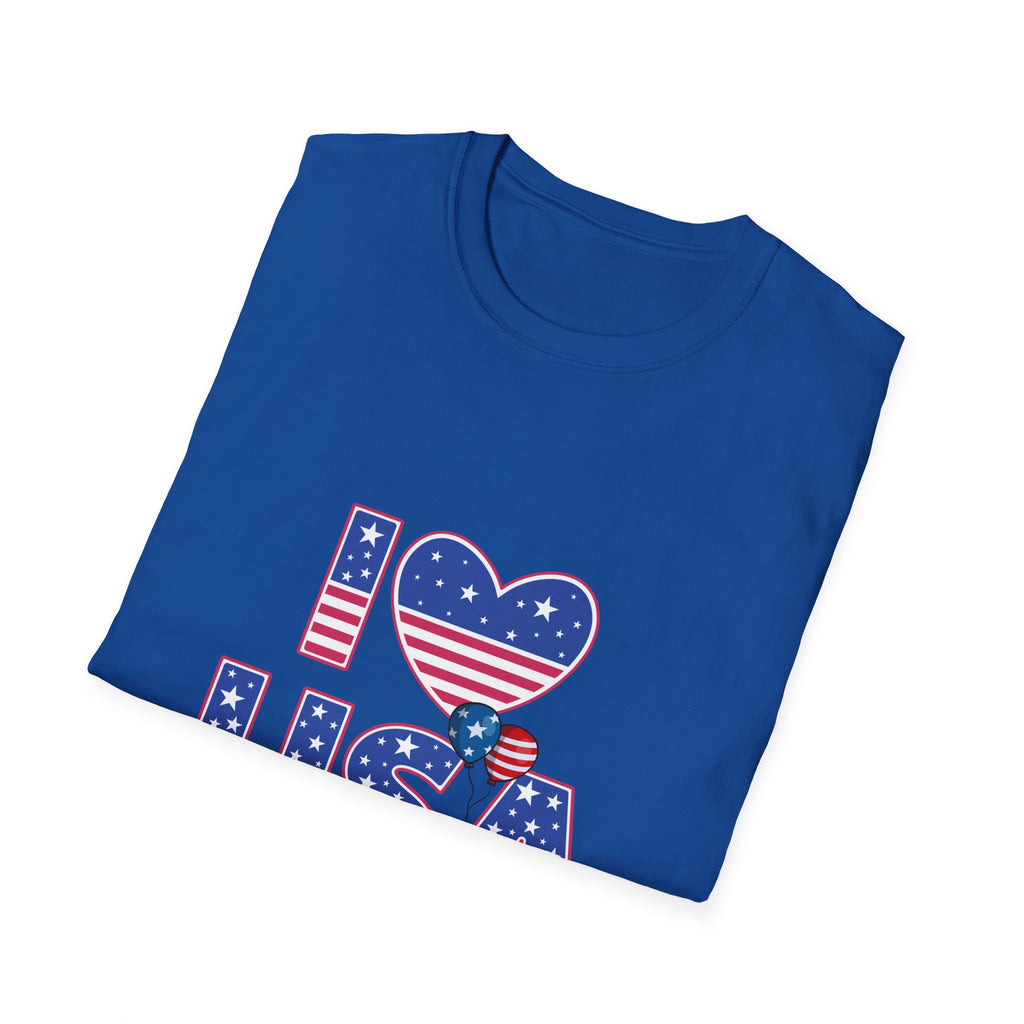 I Heart USA T-Shirt — Patriotic American Flag Tee for 4th of July