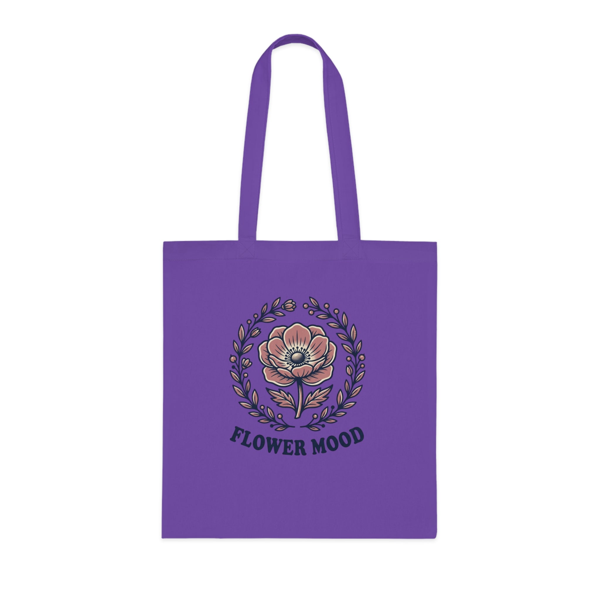 Summer Mood Floral Tote Bag – Retro Rose Cotton Tote