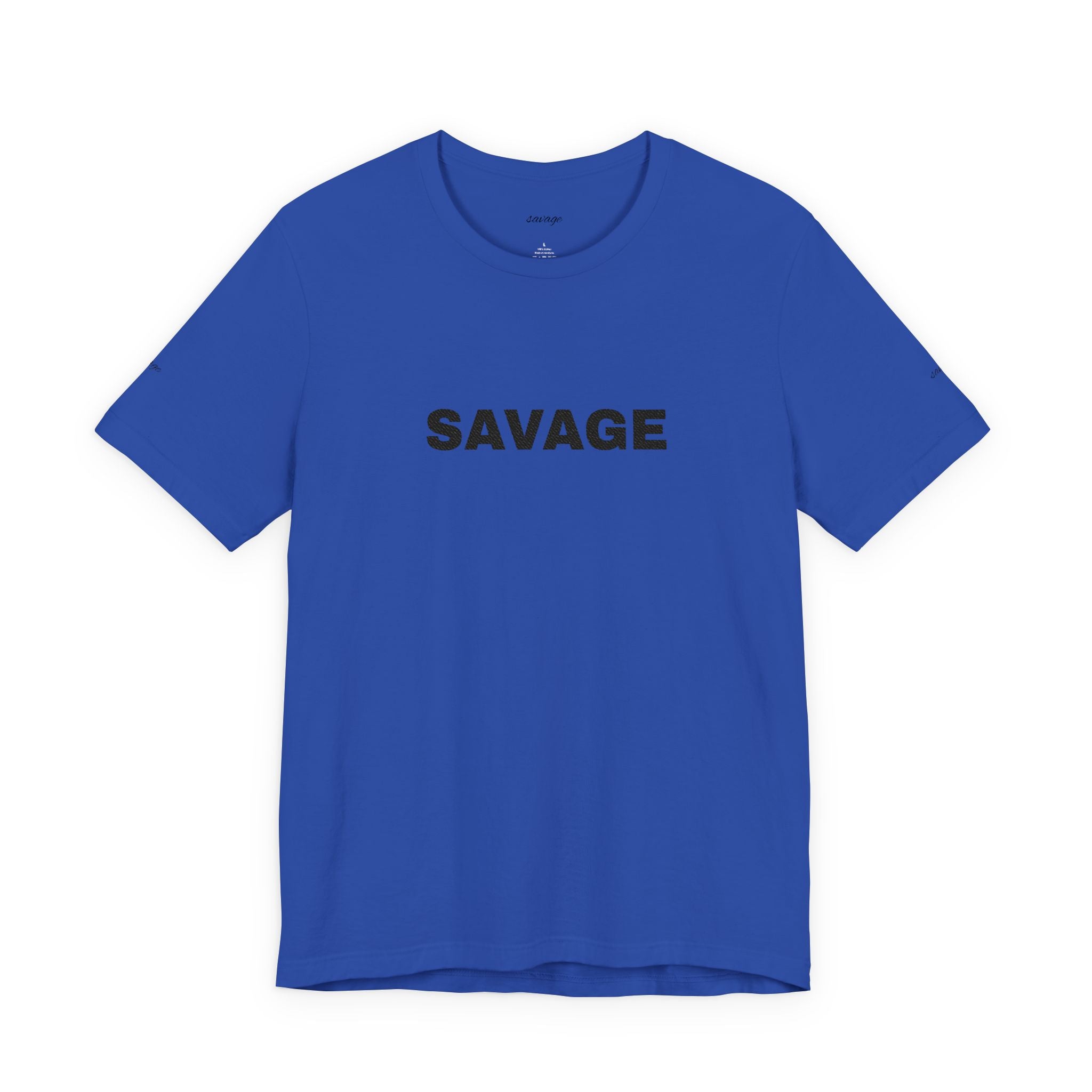 Savage Graphic Tee - Bold Text White T-Shirt