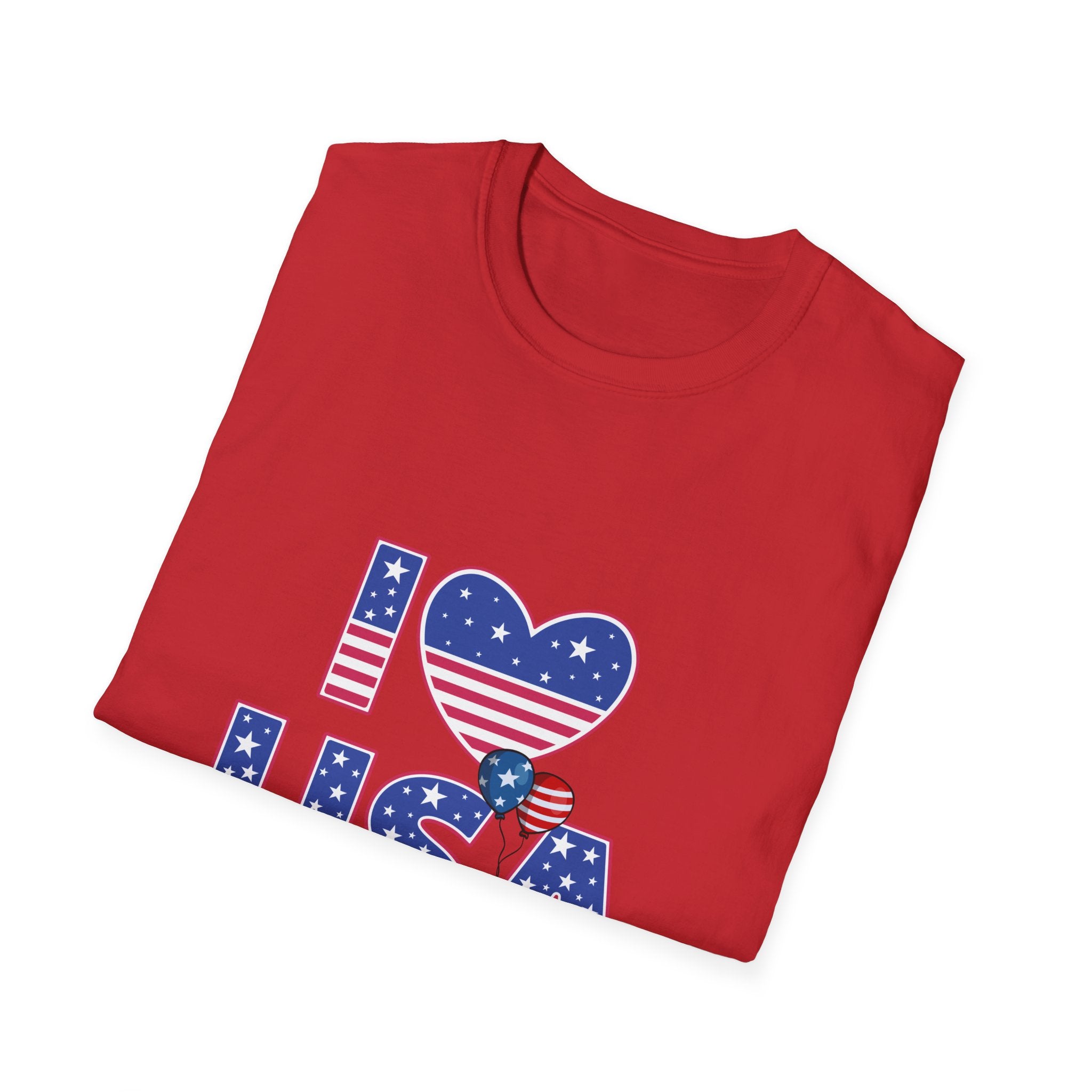I Heart USA T-Shirt — Patriotic American Flag Tee for 4th of July