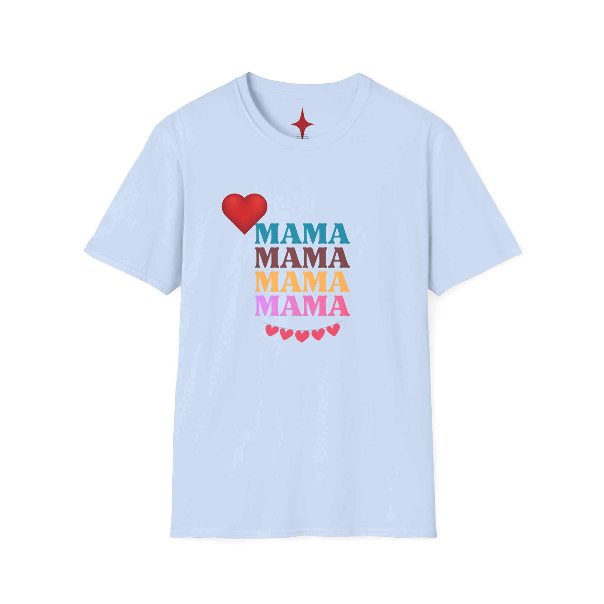 Mama Stack Heart T-Shirt — Colorful 'MAMA' Mother's Day Tee