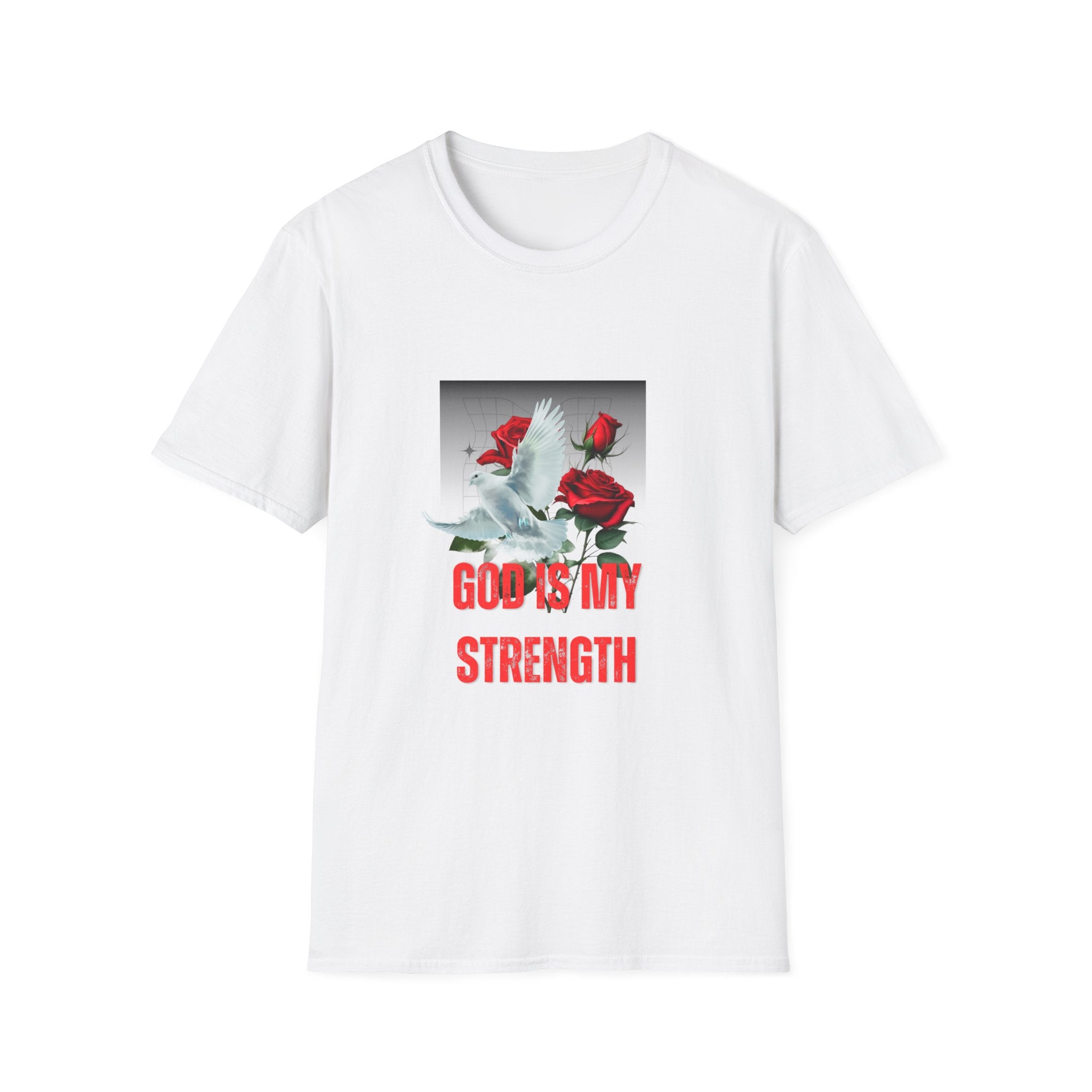 God Is My Strength T-Shirt — Floral Faith Graphic Tee
