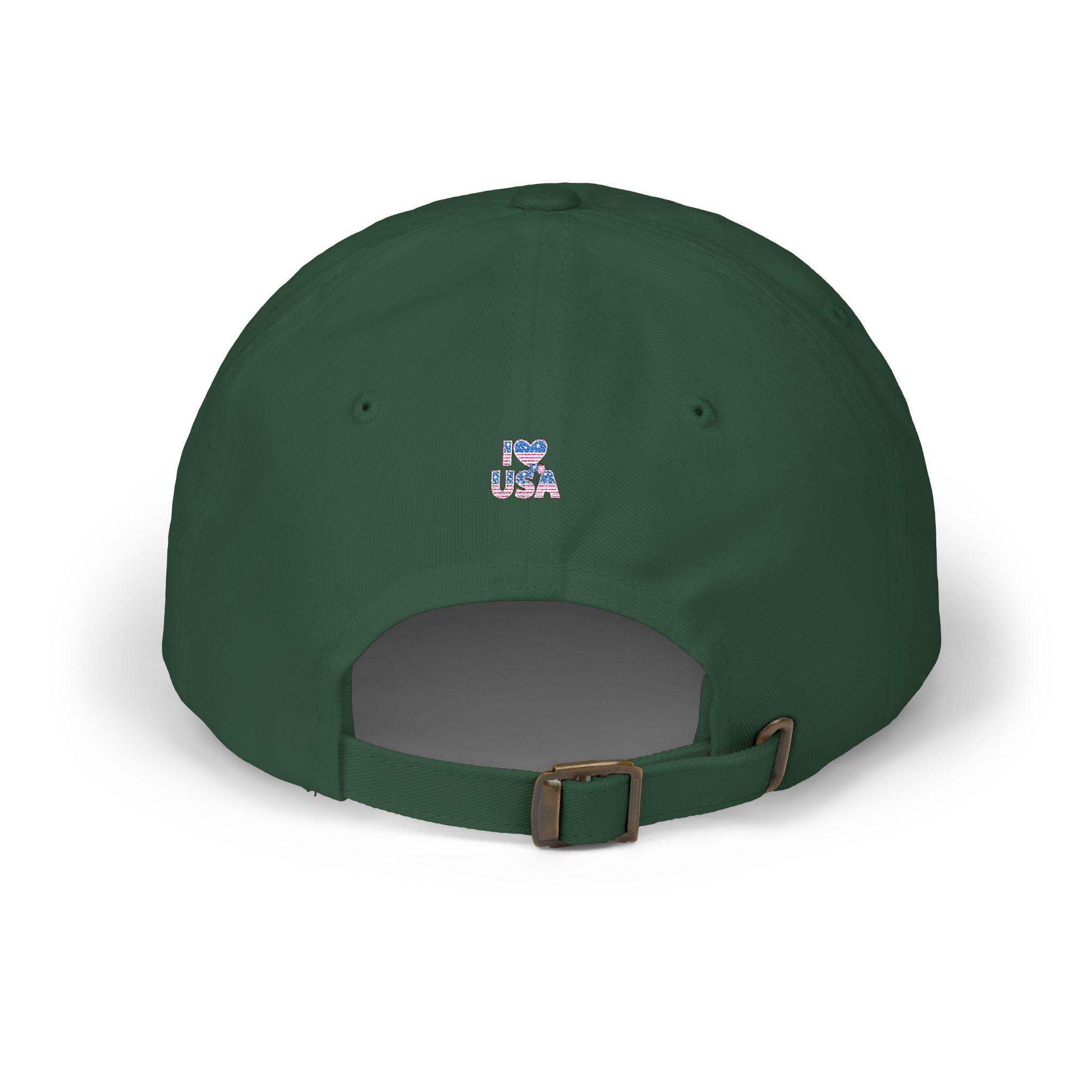 Patriotic USA Dad Cap — Small American Flag Embroidered Baseball Hat