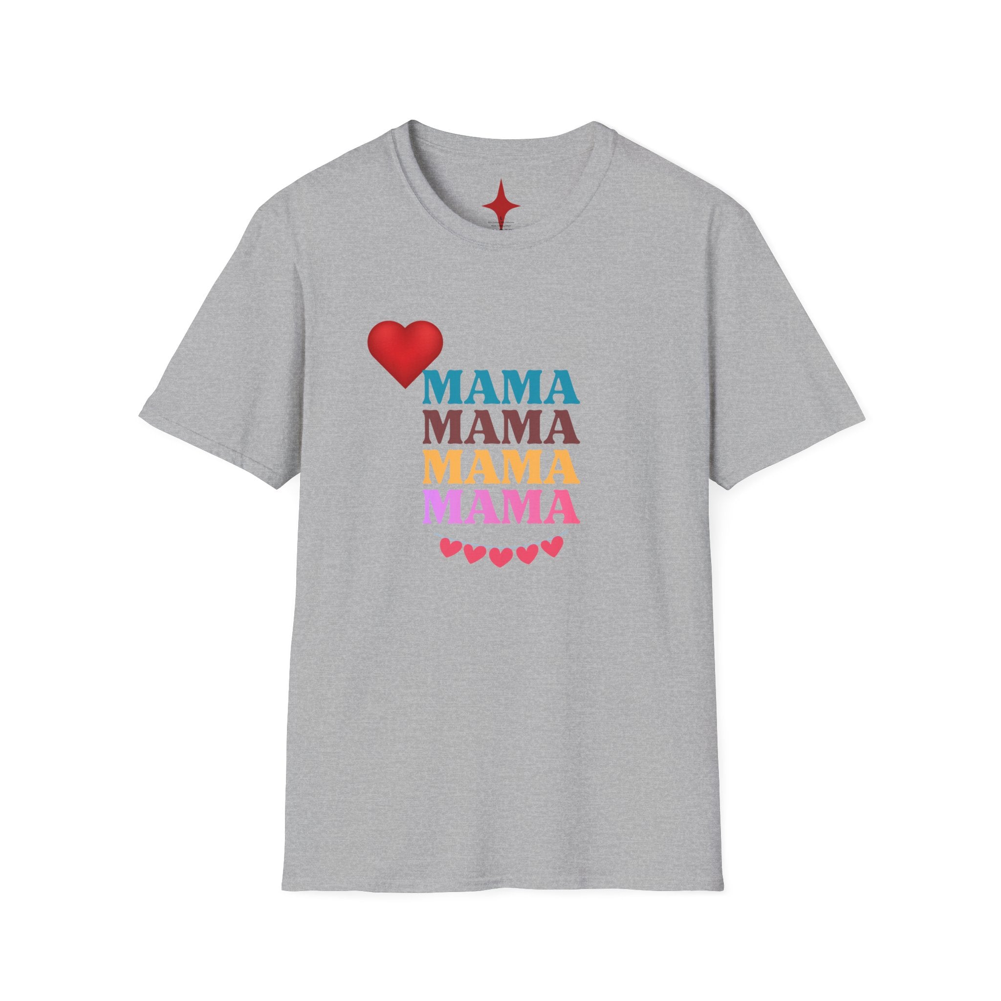 Mama Stack Heart T-Shirt — Colorful 'MAMA' Mother's Day Tee