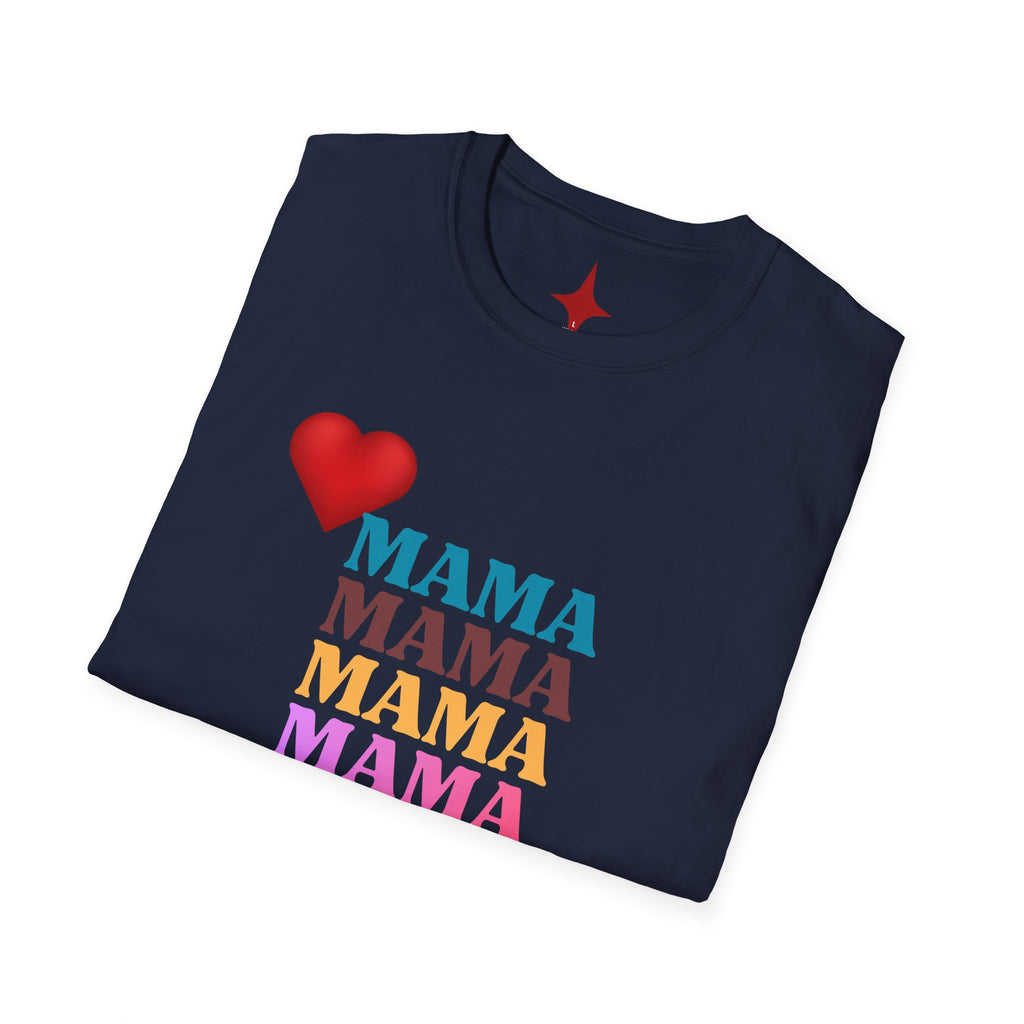 Mama Stack Heart T-Shirt — Colorful 'MAMA' Mother's Day Tee