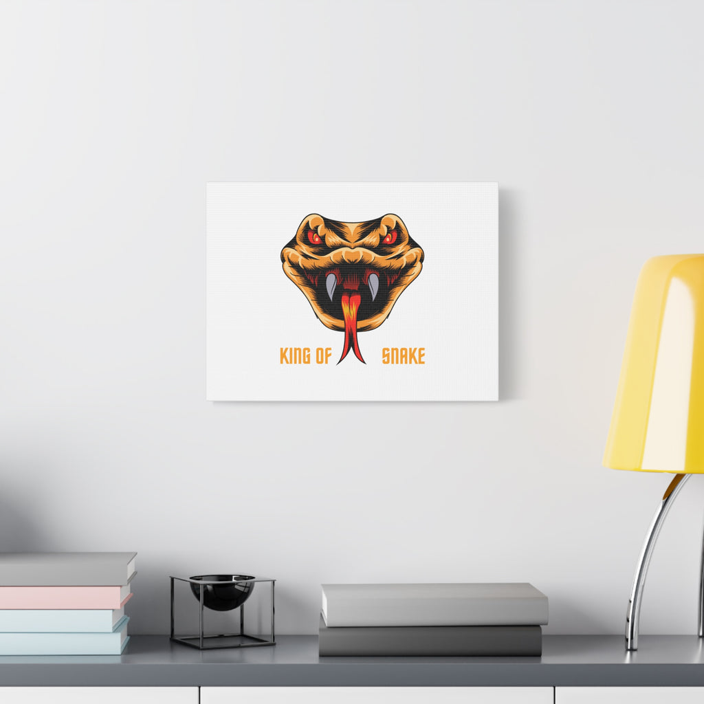 Snake Canvas Wall Art – "King of Snake" Fierce Cobra Head Matte Stretched Print