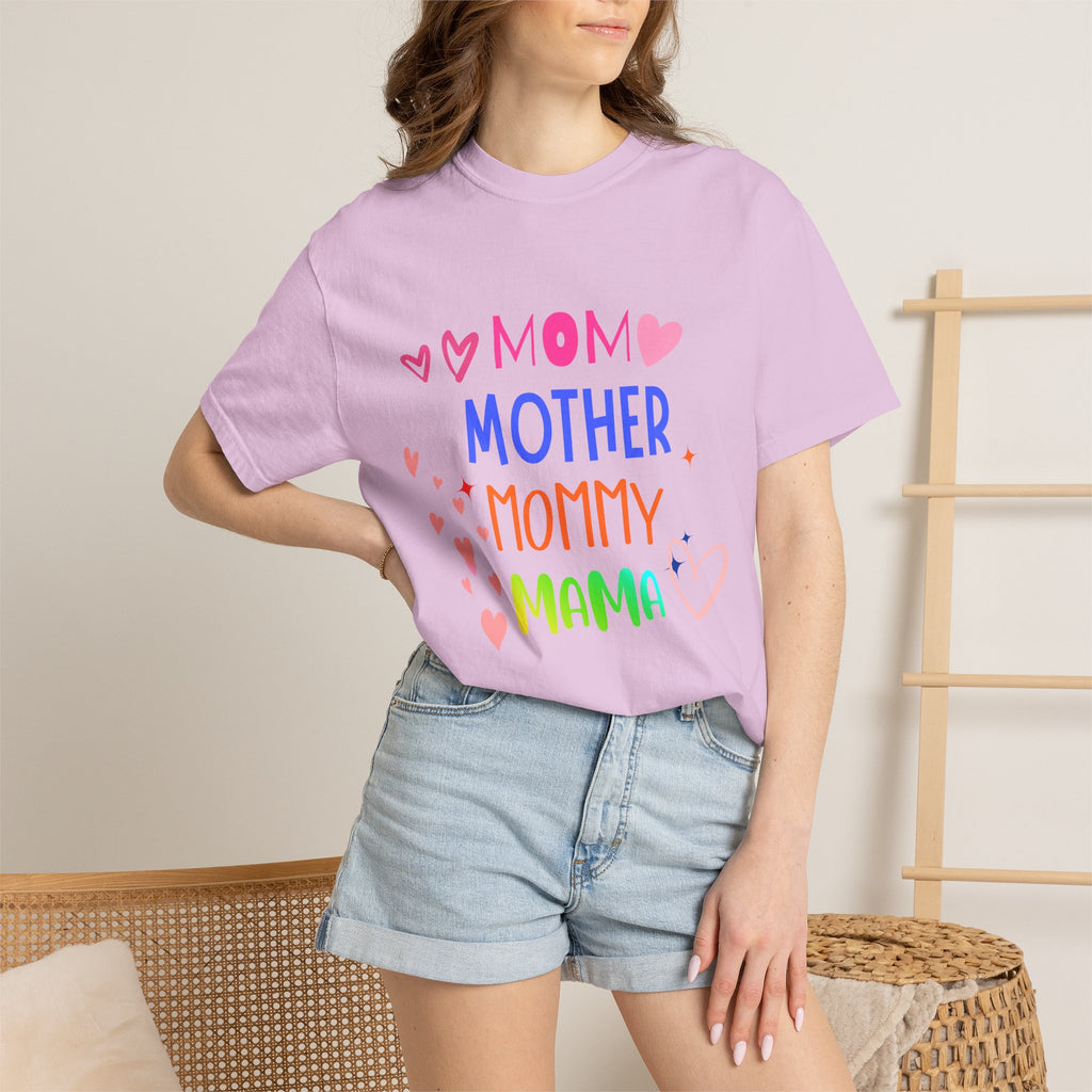 Mom • Mother • Mommy • Mama Colorful Hearts T-Shirt — Mother's Day Gift