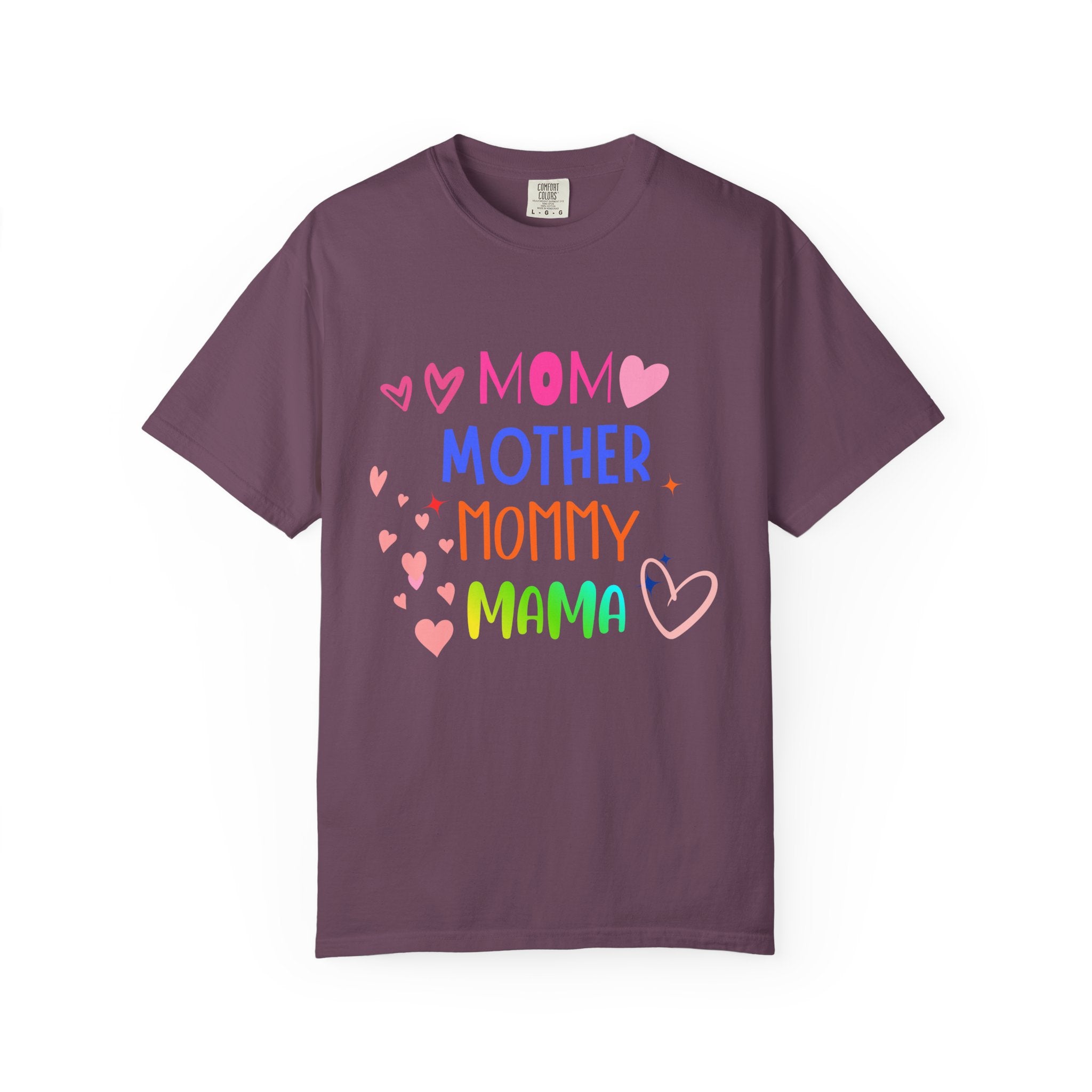 Mom • Mother • Mommy • Mama Colorful Hearts T-Shirt — Mother's Day Gift