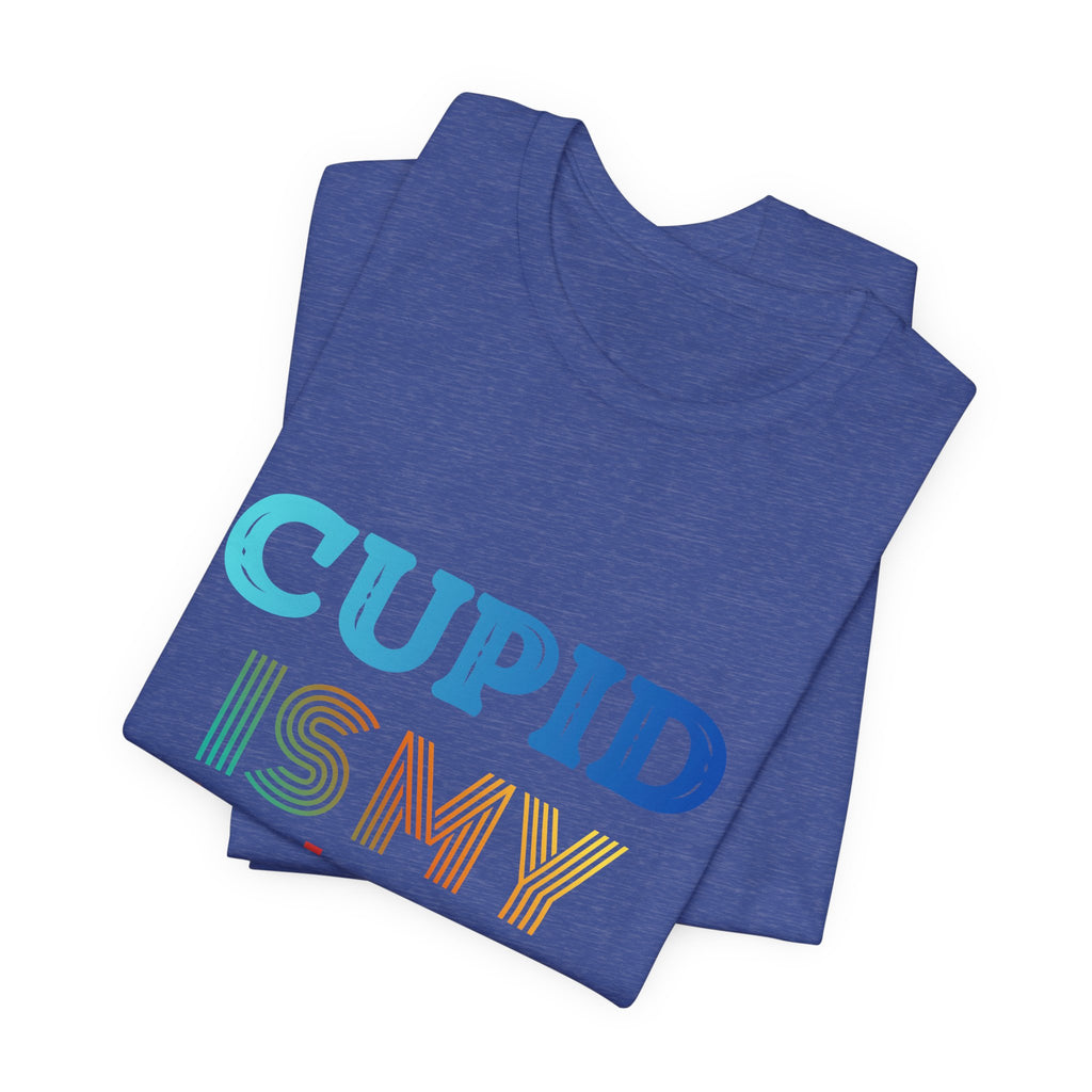 Cupid Is My Bestie Tee - Rainbow Valentine Graphic T-Shirt