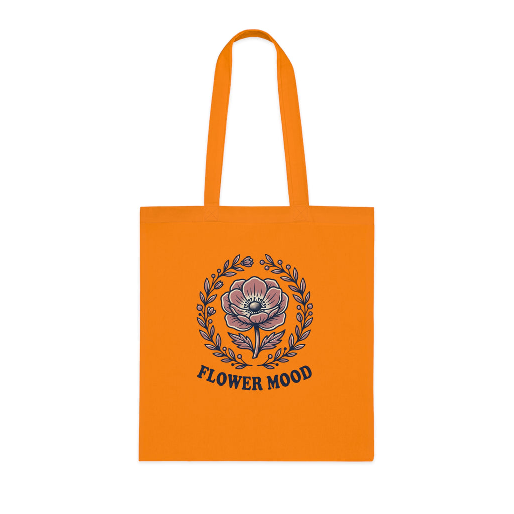 Summer Mood Floral Tote Bag – Retro Rose Cotton Tote