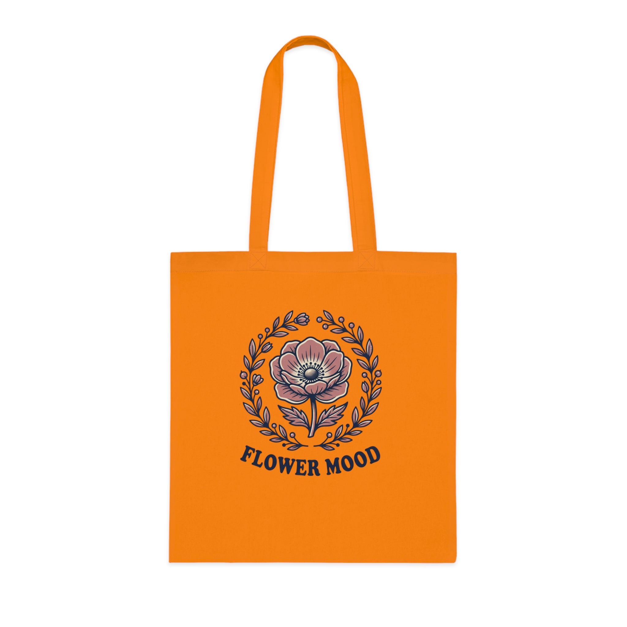 Summer Mood Floral Tote Bag – Retro Rose Cotton Tote