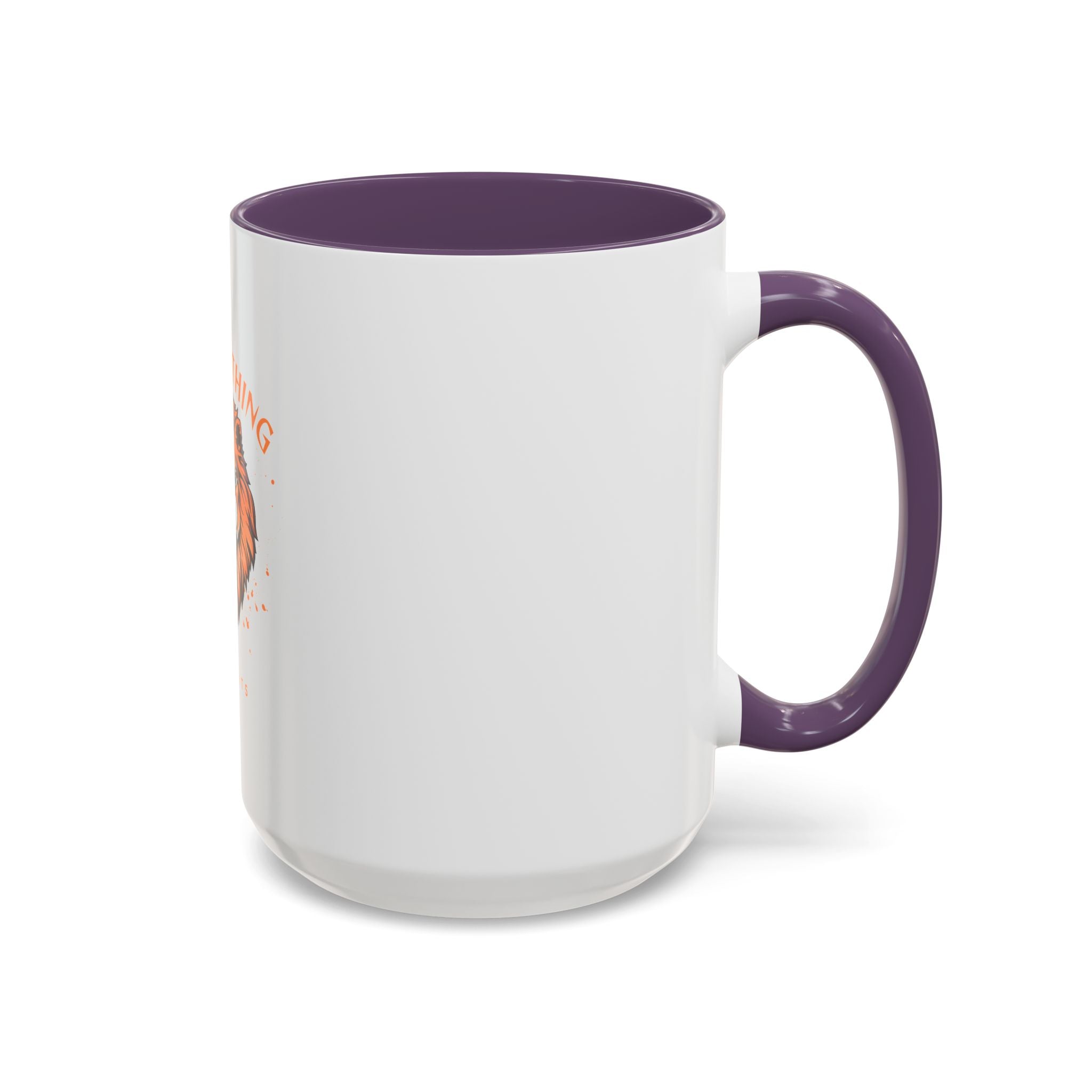 Fear Nothing Lion Accent Coffee Mug — Inspirational No Limits Motivational Gift