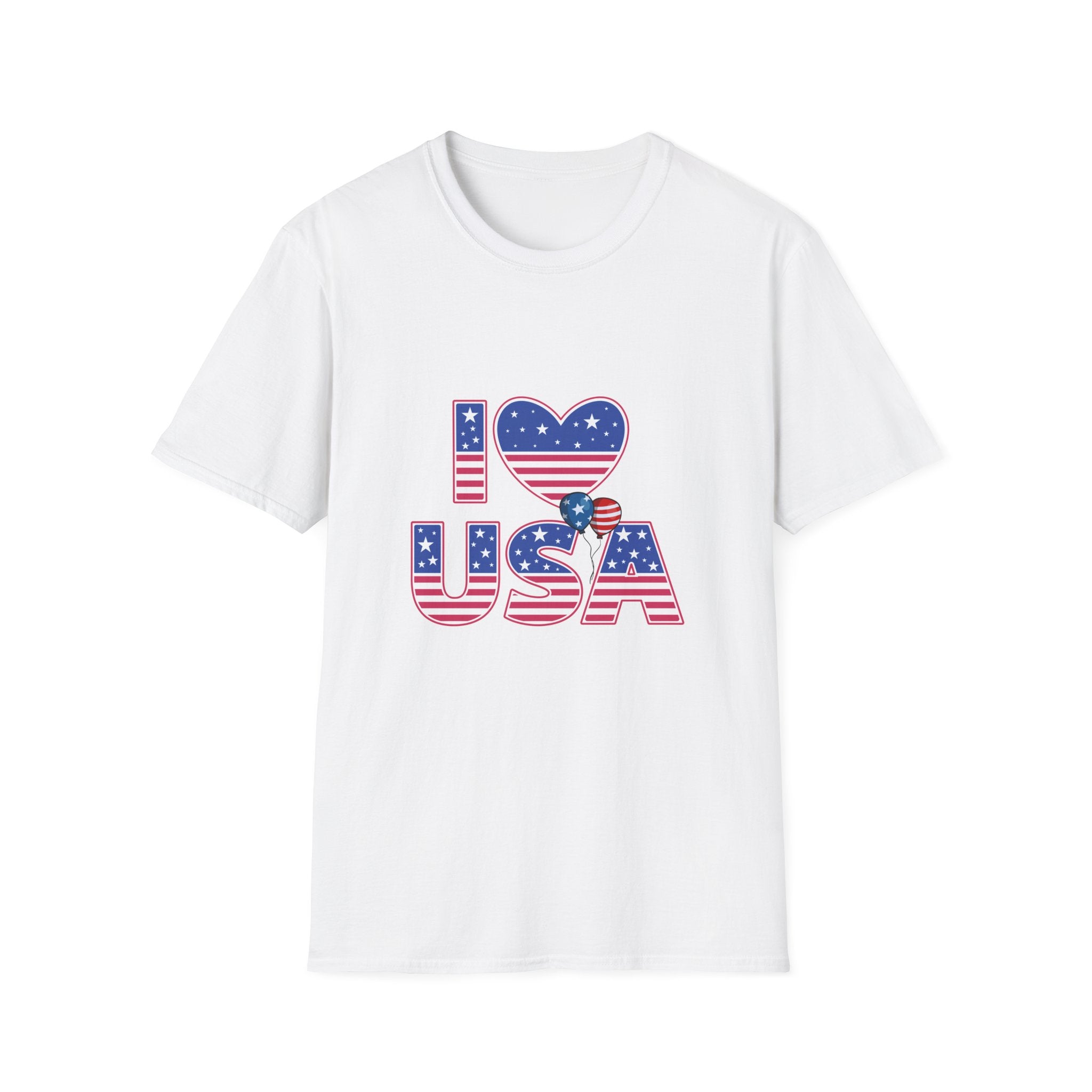 I Heart USA T-Shirt — Patriotic American Flag Tee for 4th of July