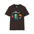 Alien Abduction Graphic T-Shirt — Retro UFO & Planets Space Tee
