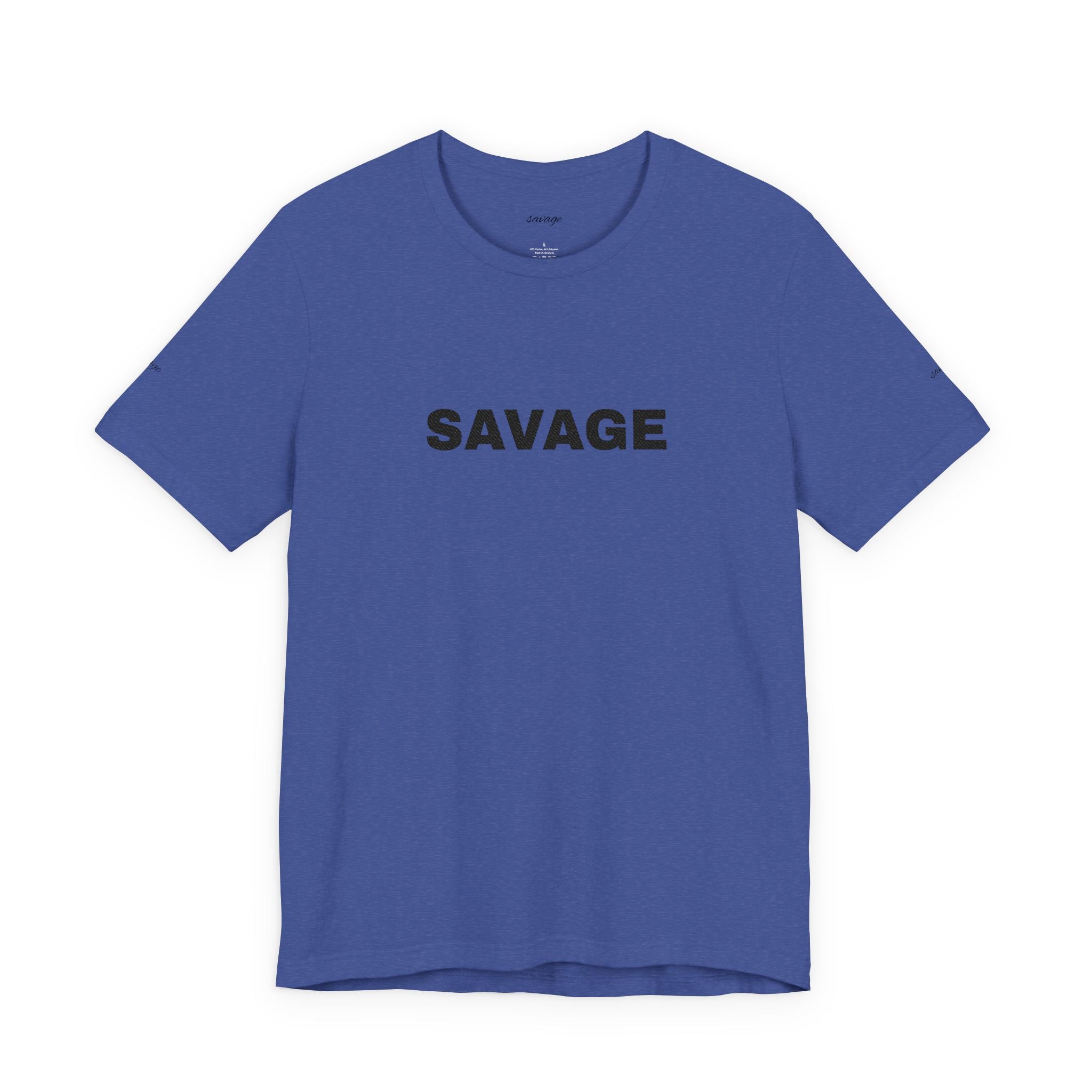 Savage Graphic Tee - Bold Text White T-Shirt