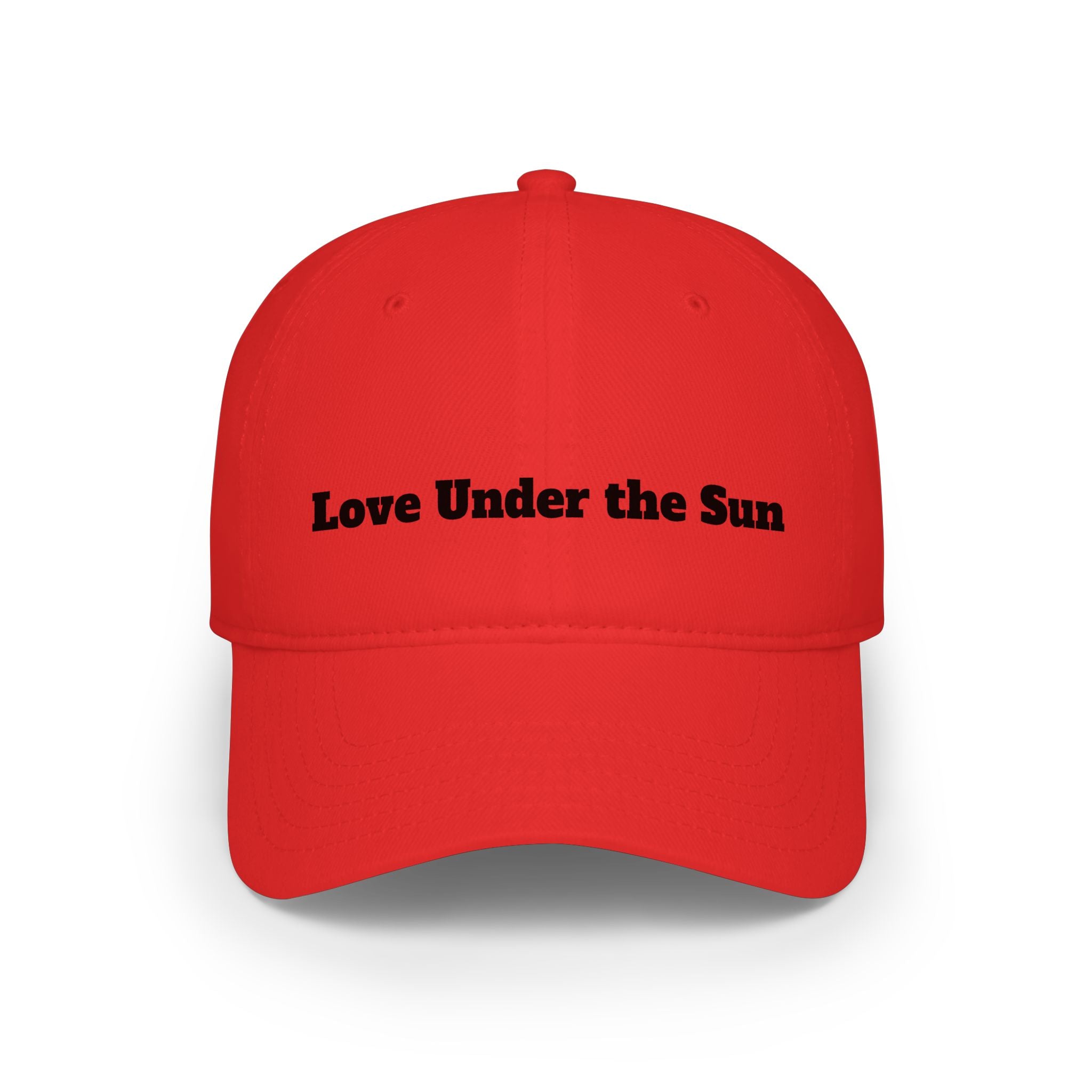 Love Under the Sun Baseball Cap – Embroidered Red Low-Profile Hat