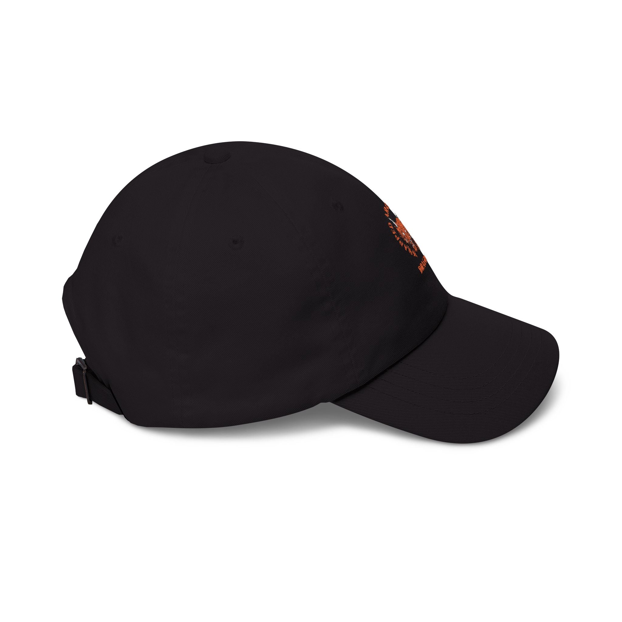 Dragon Emblem Dad Cap — Vintage Orange Floral Crest Hat