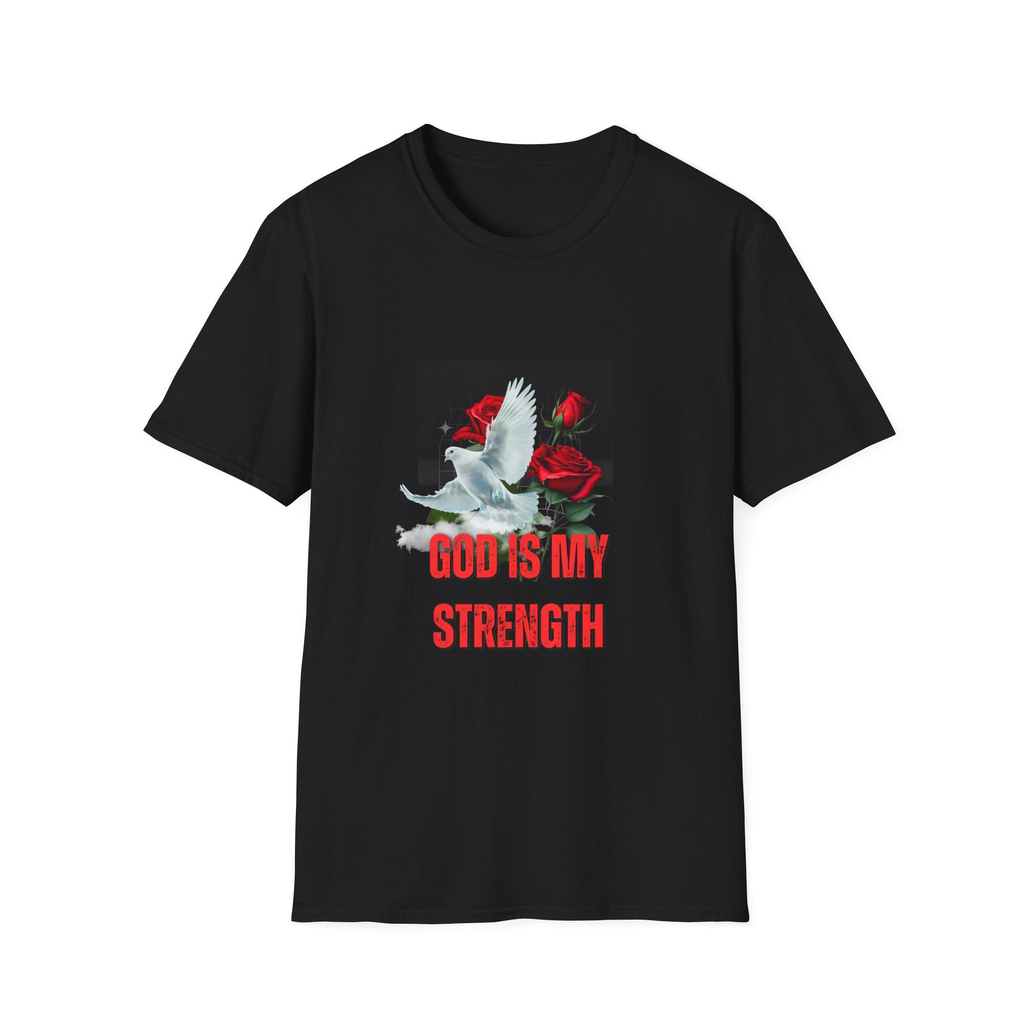 God Is My Strength T-Shirt — Floral Faith Graphic Tee