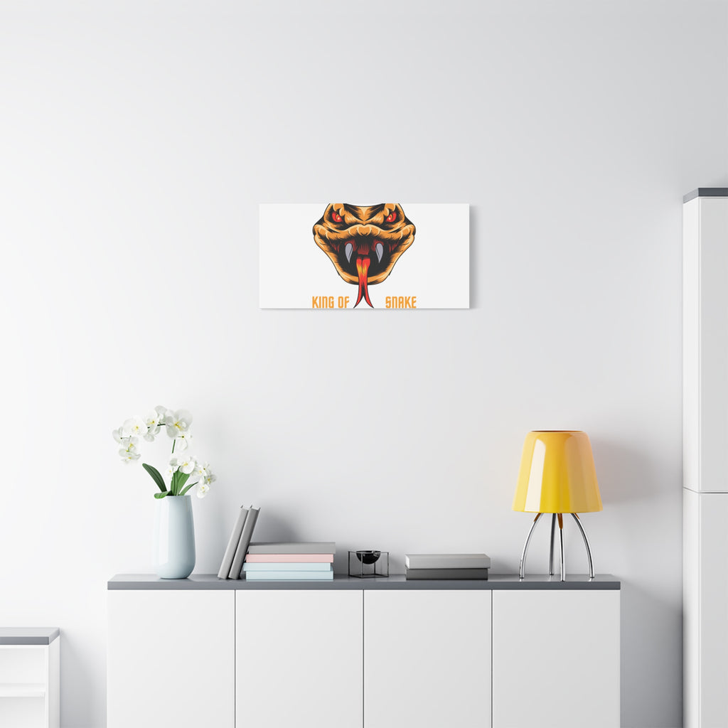 Snake Canvas Wall Art – "King of Snake" Fierce Cobra Head Matte Stretched Print