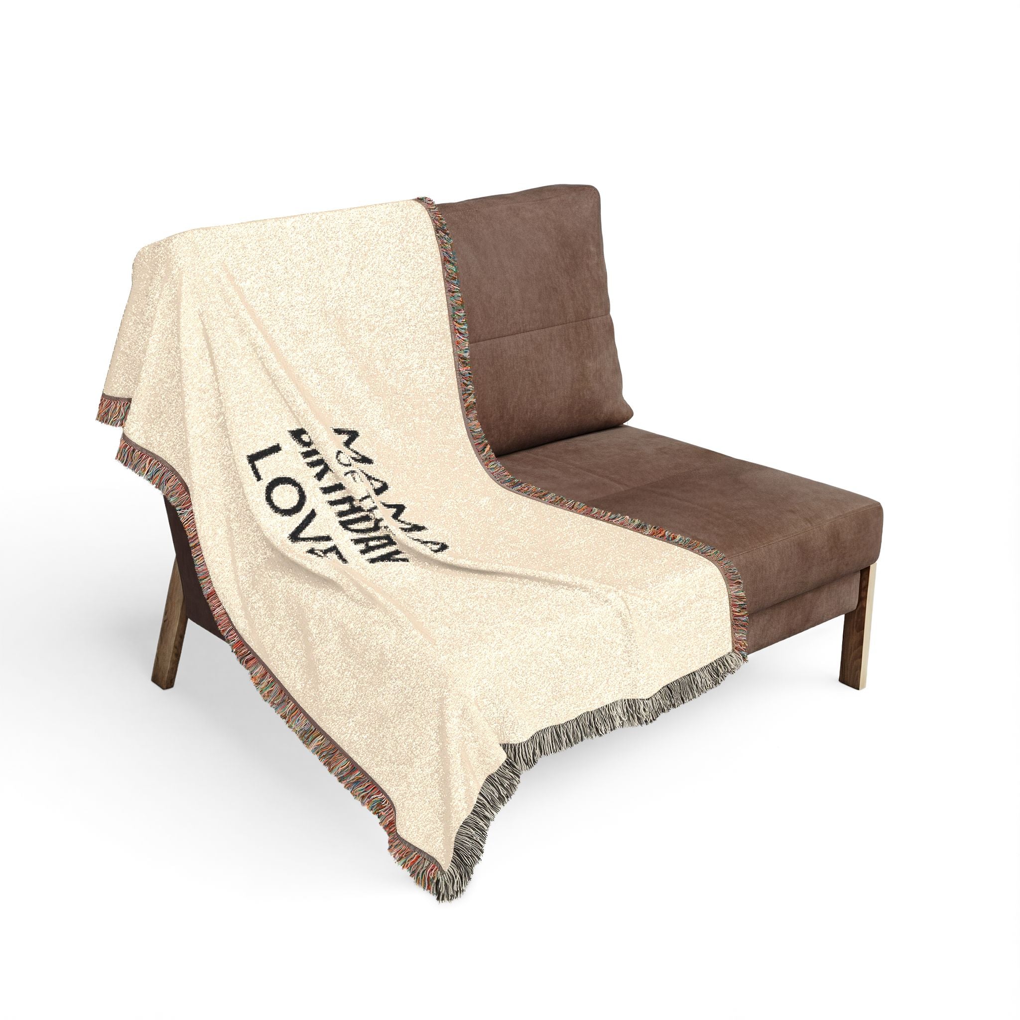 Mama of the Birthday Love Woven Blanket — Cozy Mom Gift