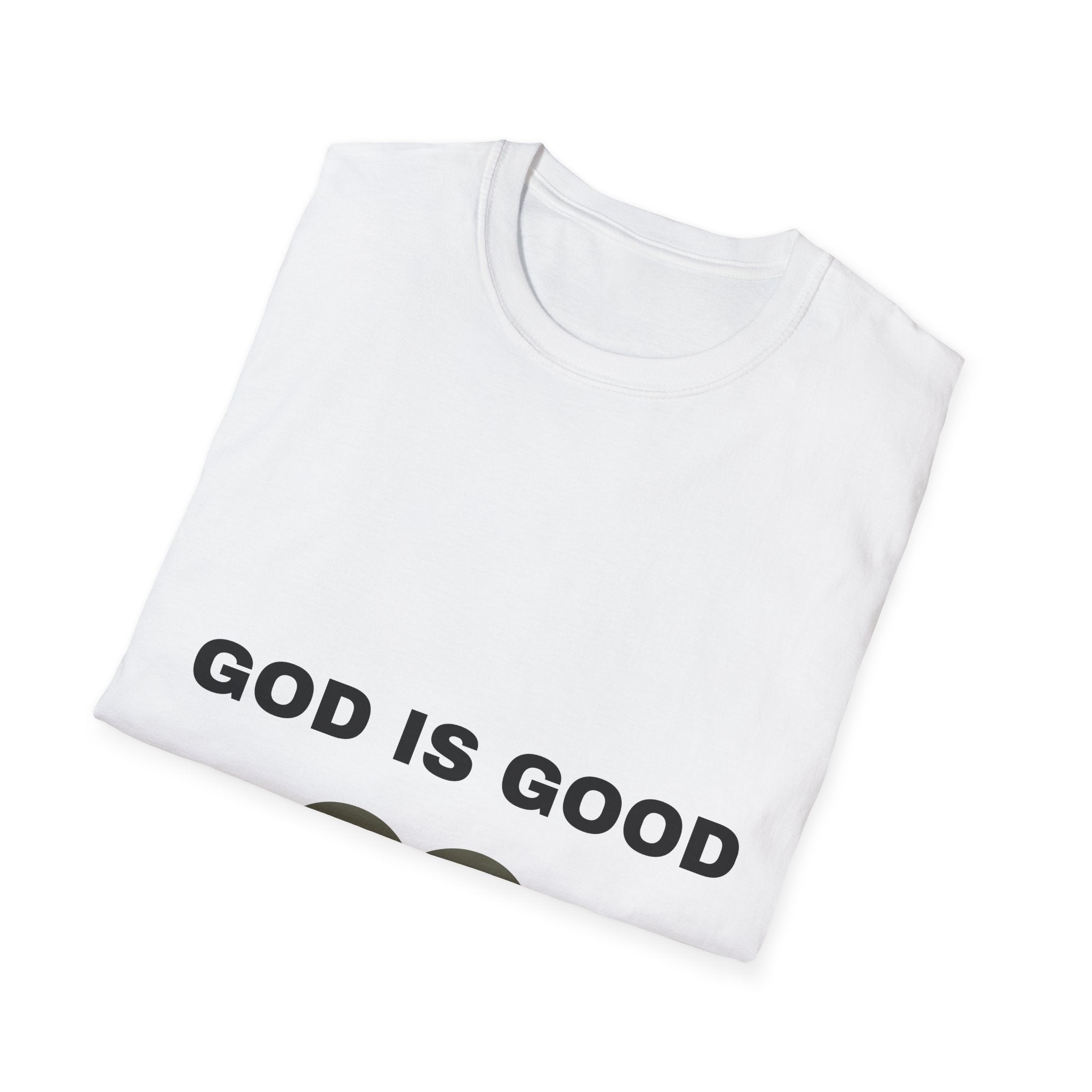God Is Good Heart T‑Shirt – "God Answers Prayers" Christian Faith Tee
