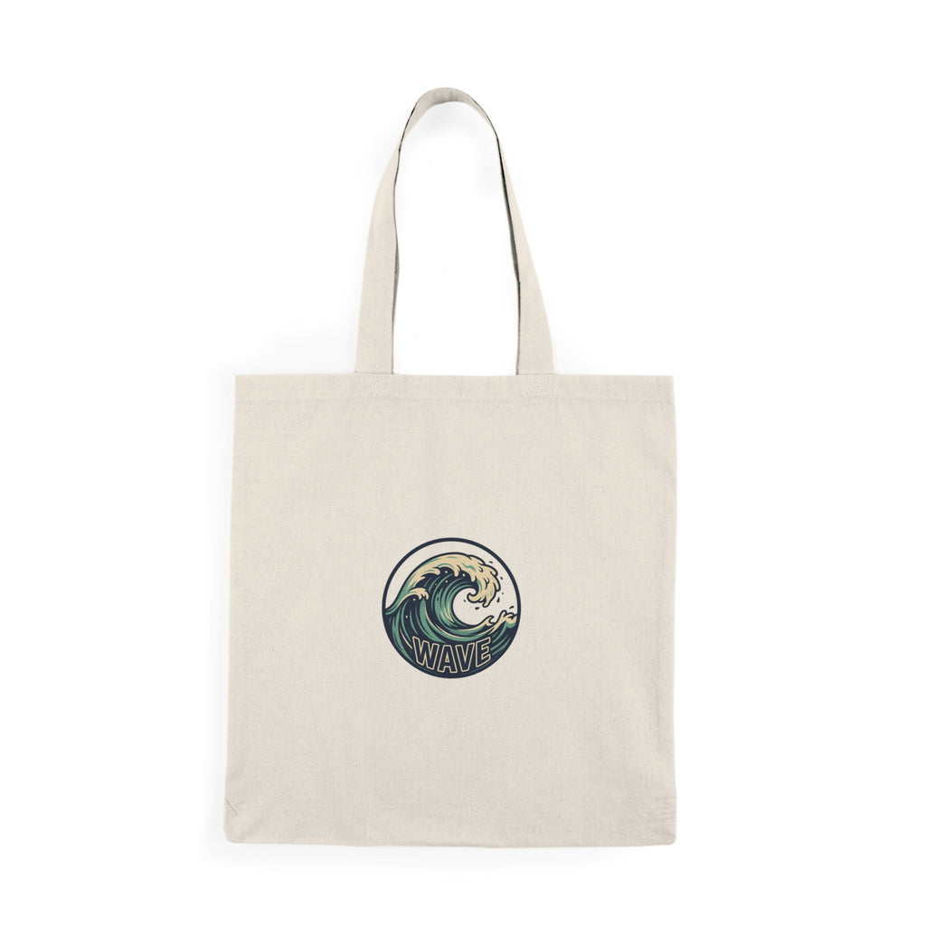 Surfing The Wave Canvas Tote - Coastal Beach Bag for Surfers & Summer Vibes