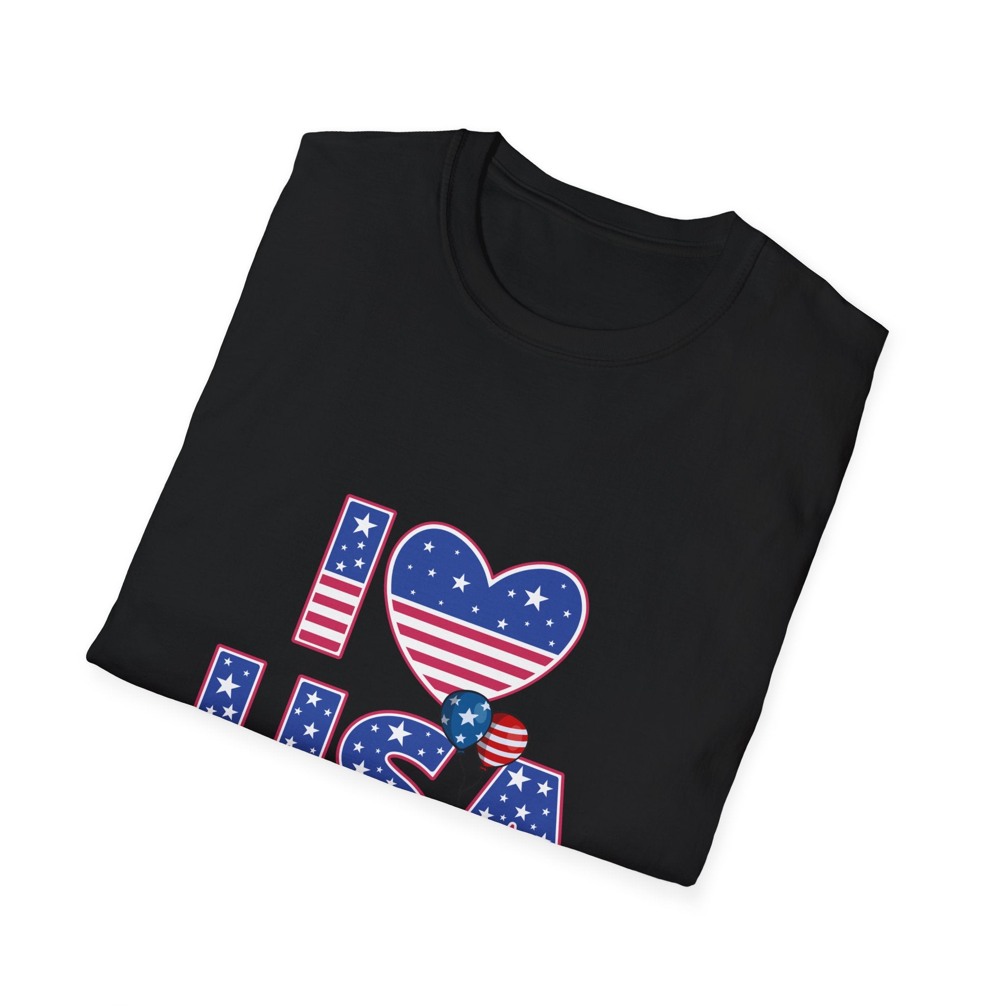 I Heart USA T-Shirt — Patriotic American Flag Tee for 4th of July