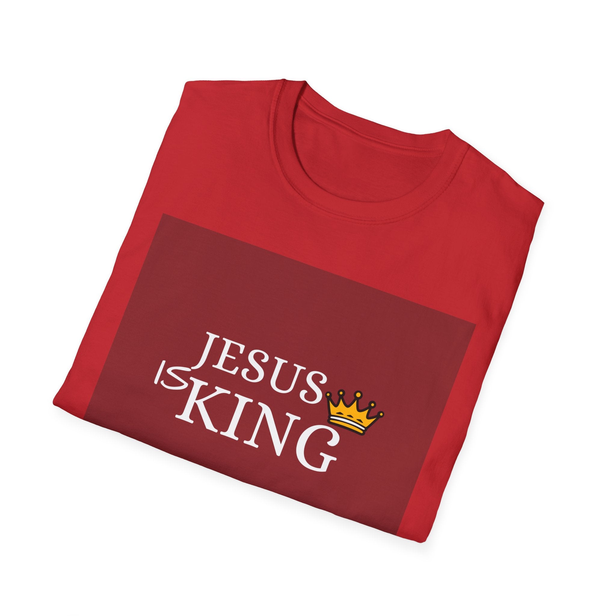 Jesus Is King T-Shirt — Christian Faith Tee with Crown Graphic