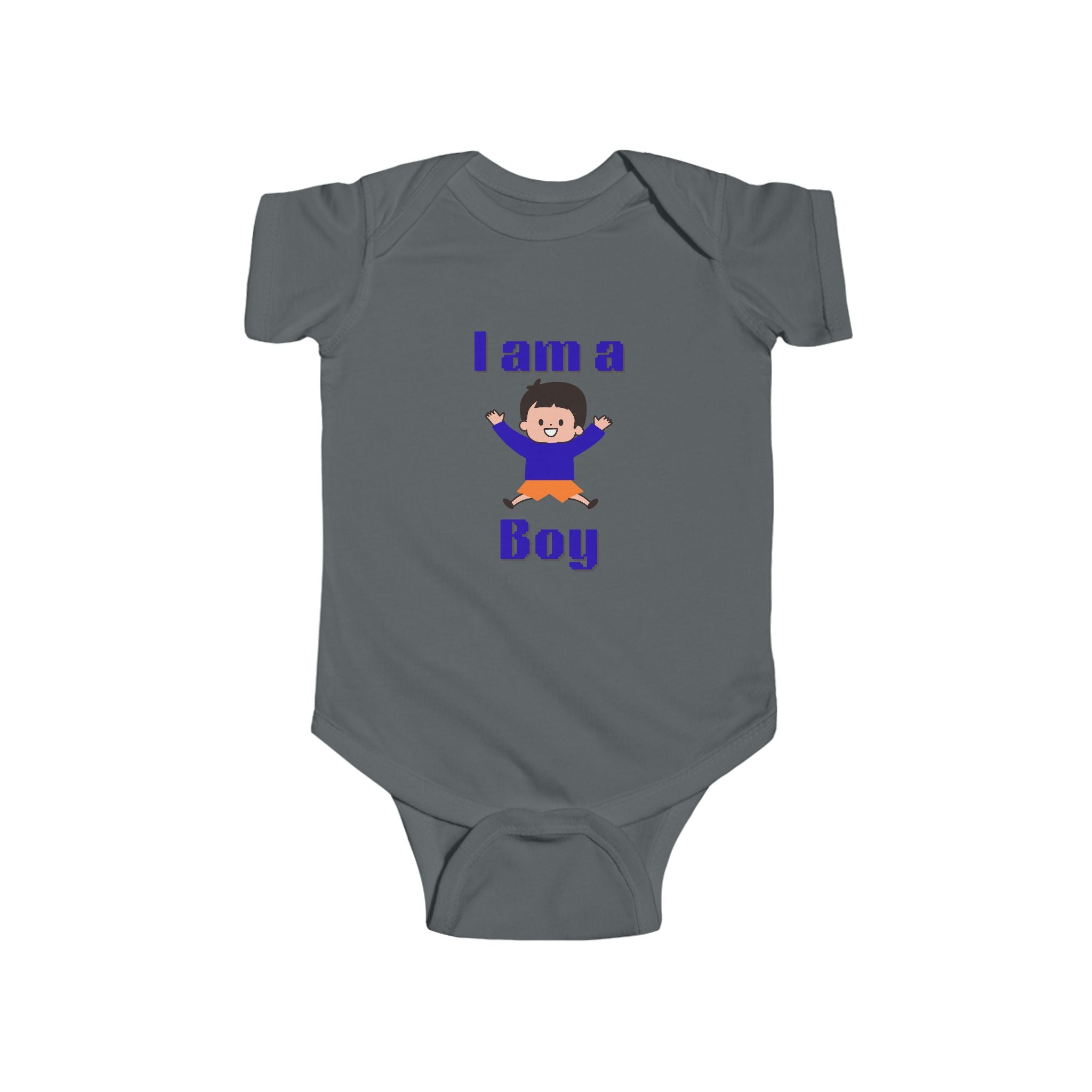 “I Am a Boy” Baby Bodysuit – Cute Newborn Announcement Onesie