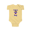 “I Am a Boy” Baby Bodysuit – Cute Newborn Announcement Onesie