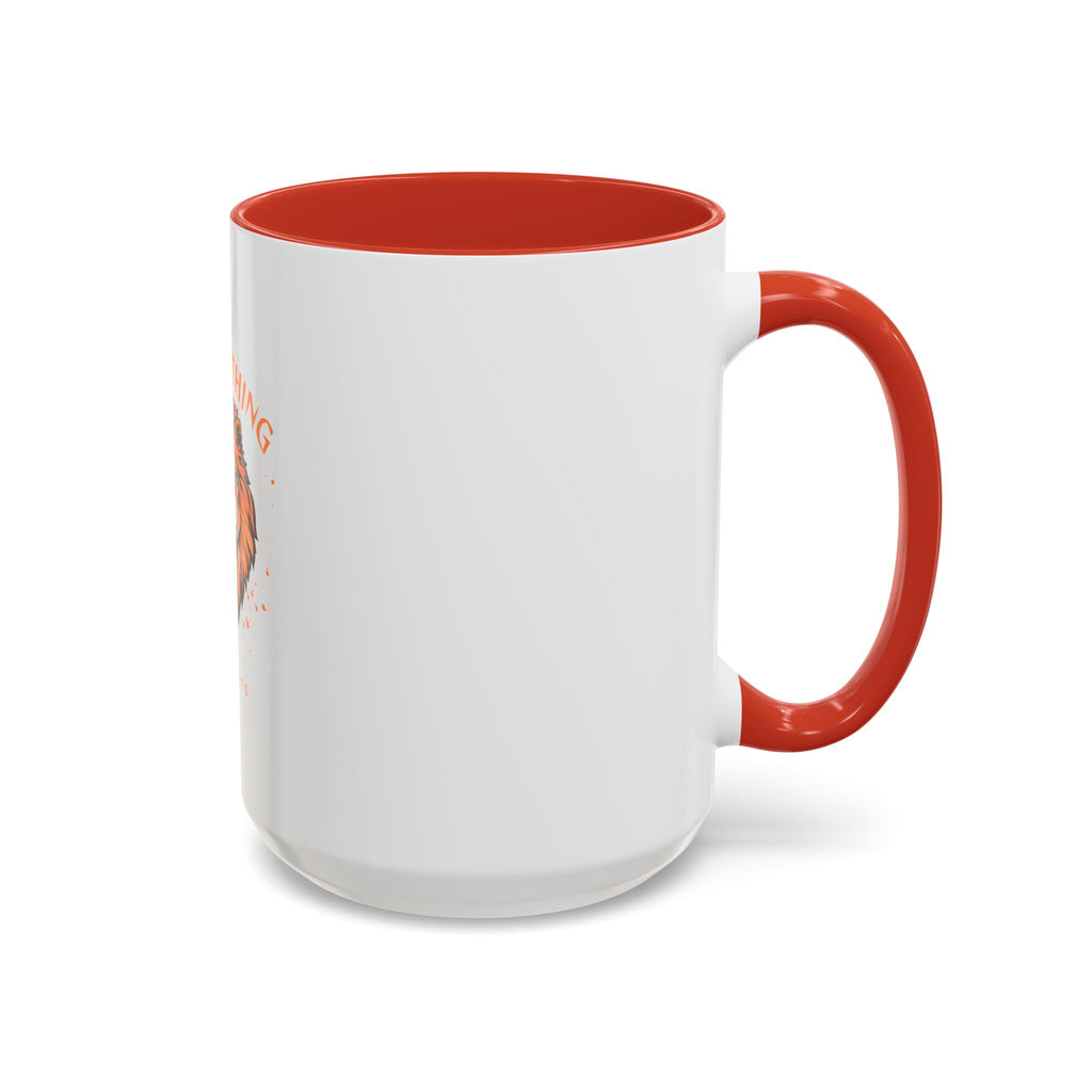 Fear Nothing Lion Accent Coffee Mug — Inspirational No Limits Motivational Gift
